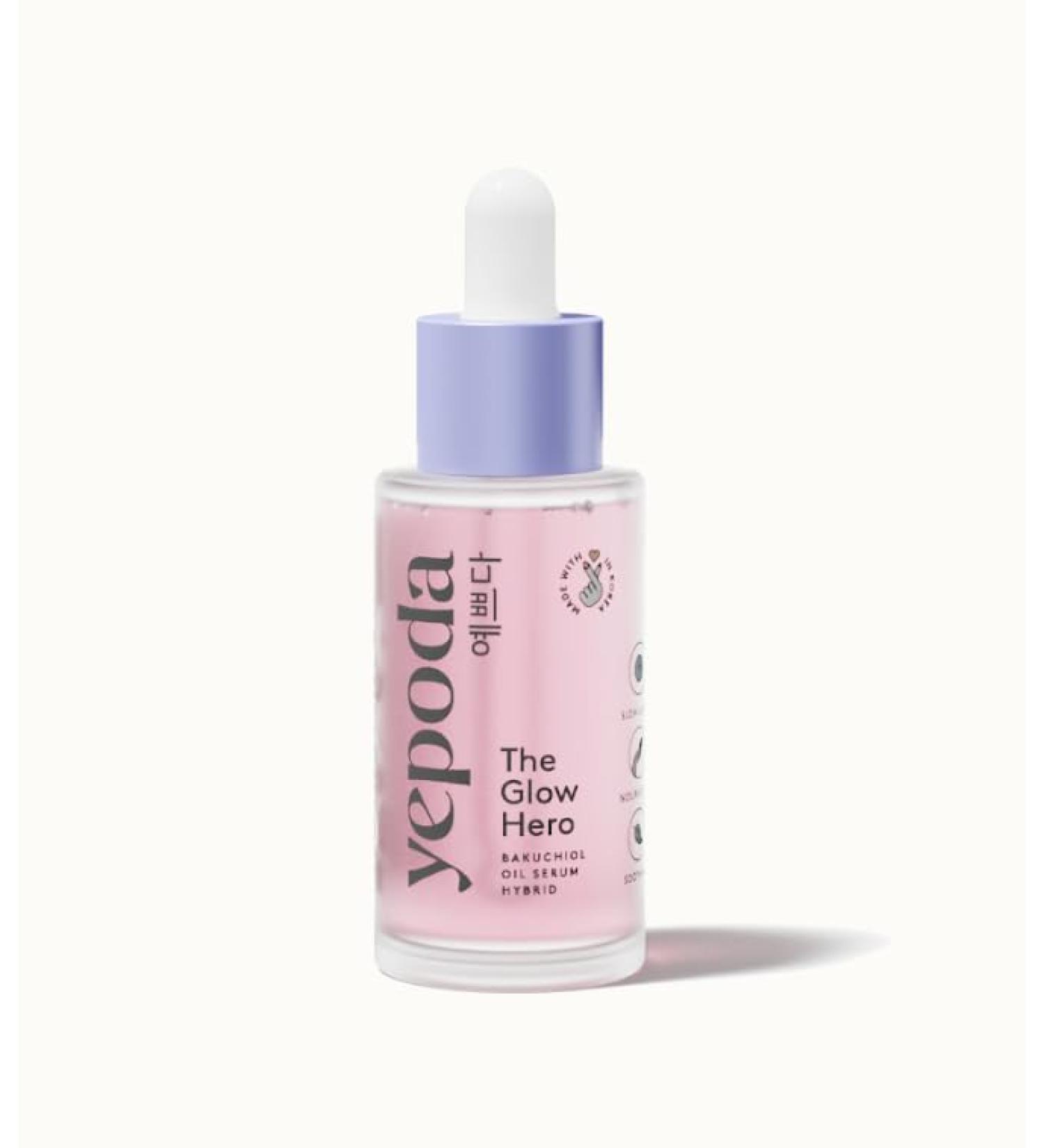 Yepoda - The Glow Hero - Oil Serum with Bakuchiol. Slow aging serum for radiant complexion. Korean cosmetics (30 ml) - Buy Online on GoSupps.com