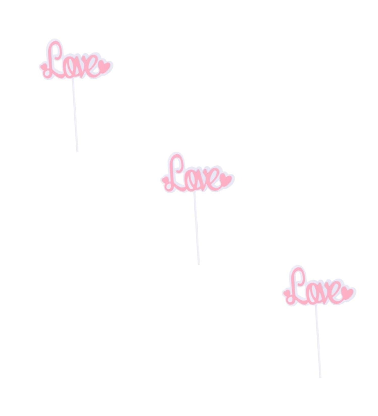 HOMSFOU 30 Pcs Love Shower Cake Picks and Toppers Decorative Cake Toppers Valentine s Day Wedding Cake Cupcake Toppers Birthday Cake Toppers Valentines Day Cake Toppers Self Made Food - Buy Online on GoSupps.com
