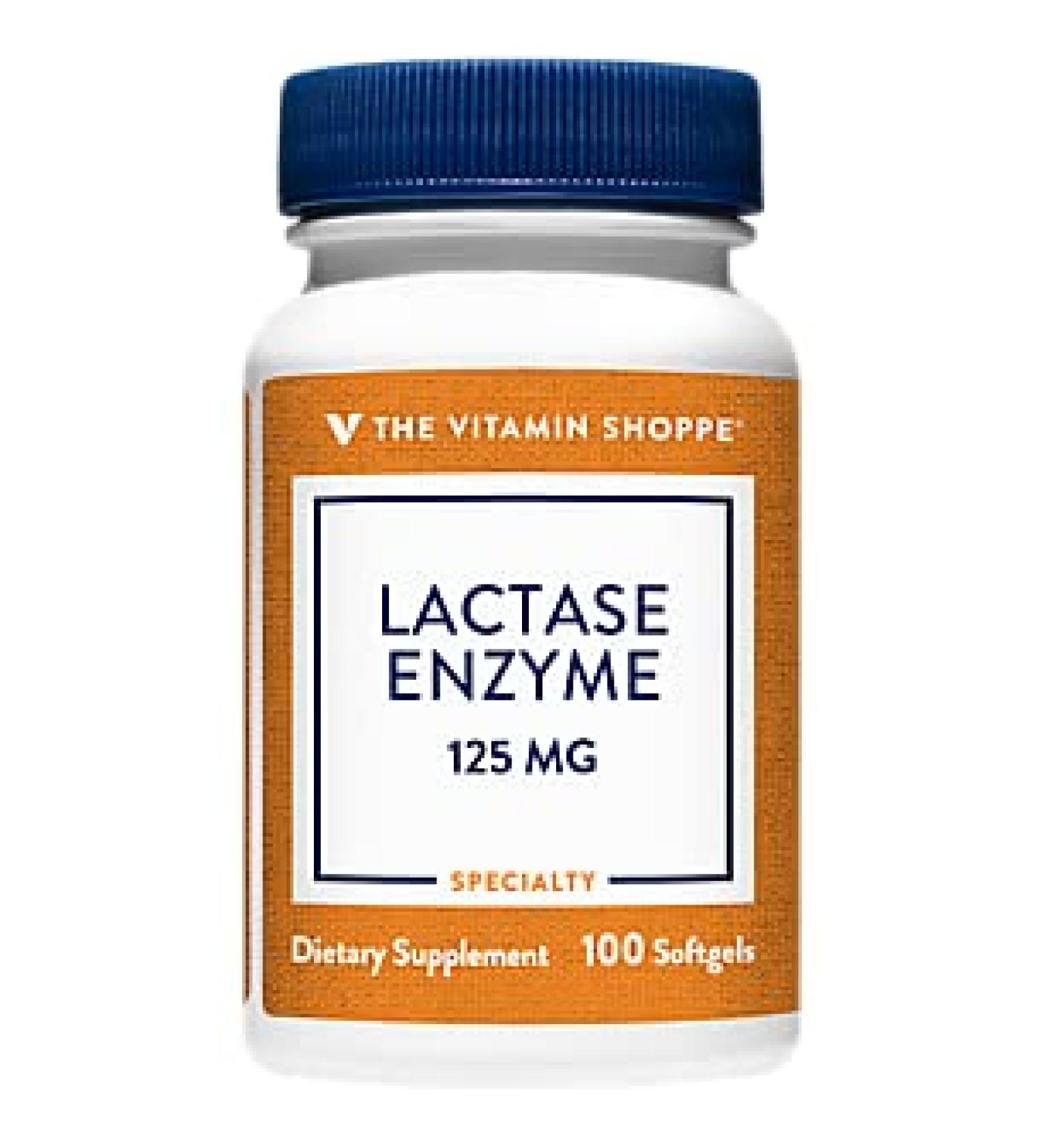 Lactase Enzyme 125MG - Natural Support for Lactose and Dairy Digestion (100 Softgels) - Buy Online on GoSupps.com