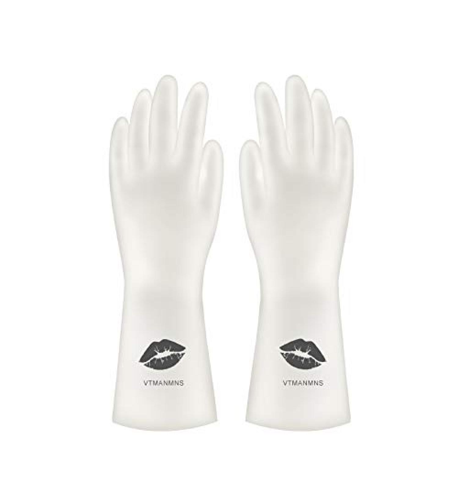 Gloves Transparent White Household Washing Dishes and Clothes Waterproof Plastic Household Cleaning Non Slip Durable high Temperature Resistant Thin Gloves Whitening-Lips - Buy Online on GoSupps.com