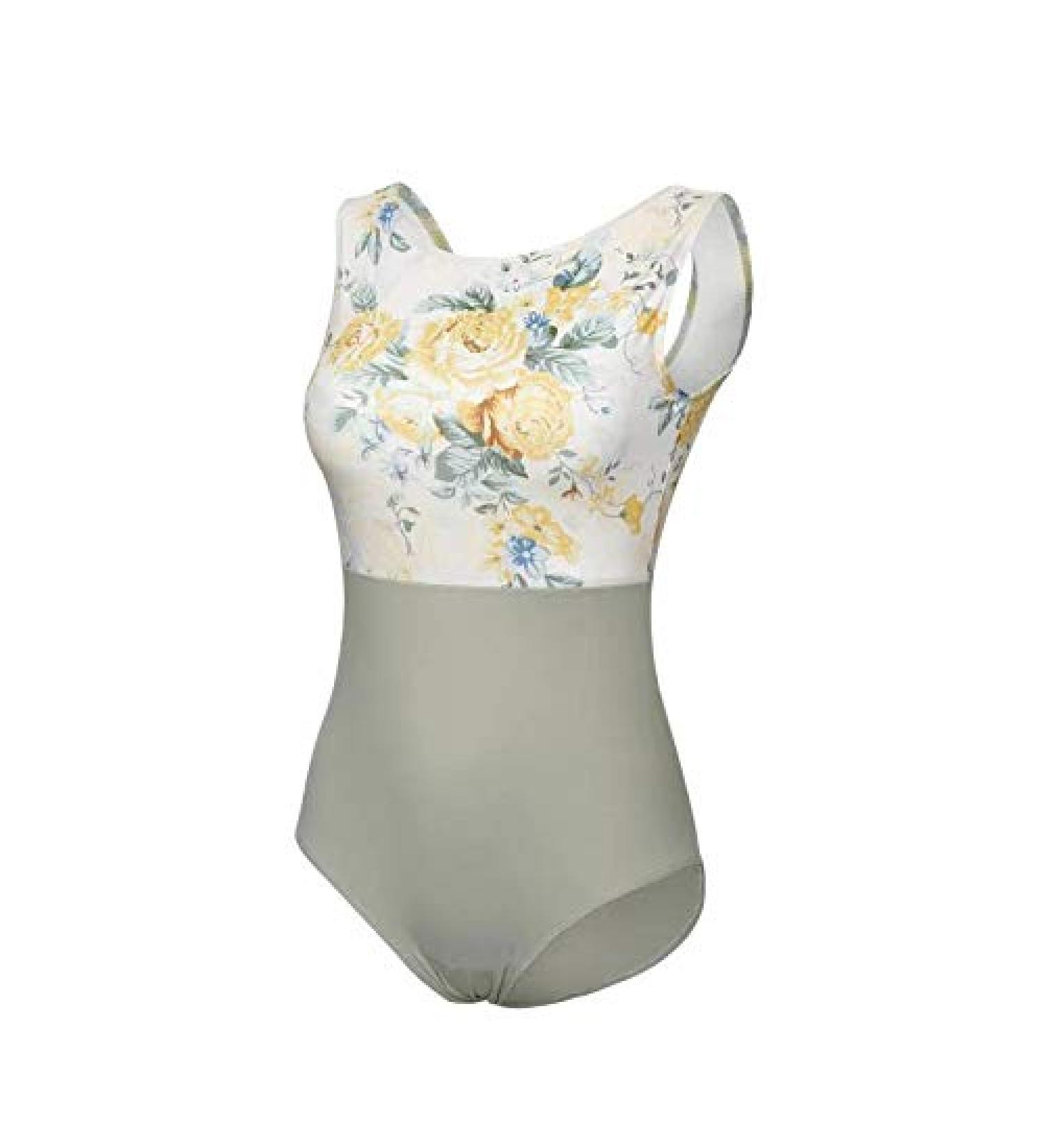 ModLatBal Women's Tank Leotard - Yellow Flower Design - X-Small | Perfect for Dance, Ballet, Gymnastics - Buy Online on GoSupps.com