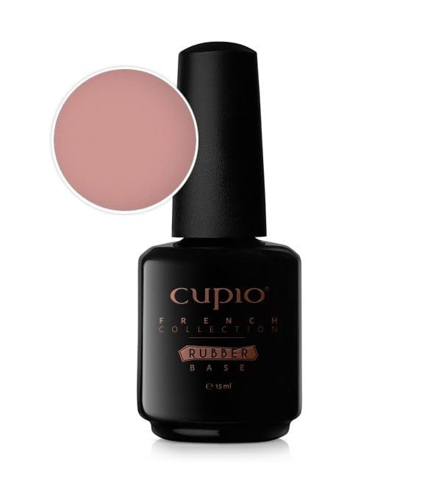 Cupio CUPIO Rubber Base French Perfect French 15ml UV/LED Builder Gel - Nude Pink Base - Natural Finish and Extra Strength - For French Manicure and Semi-Permanent Colour