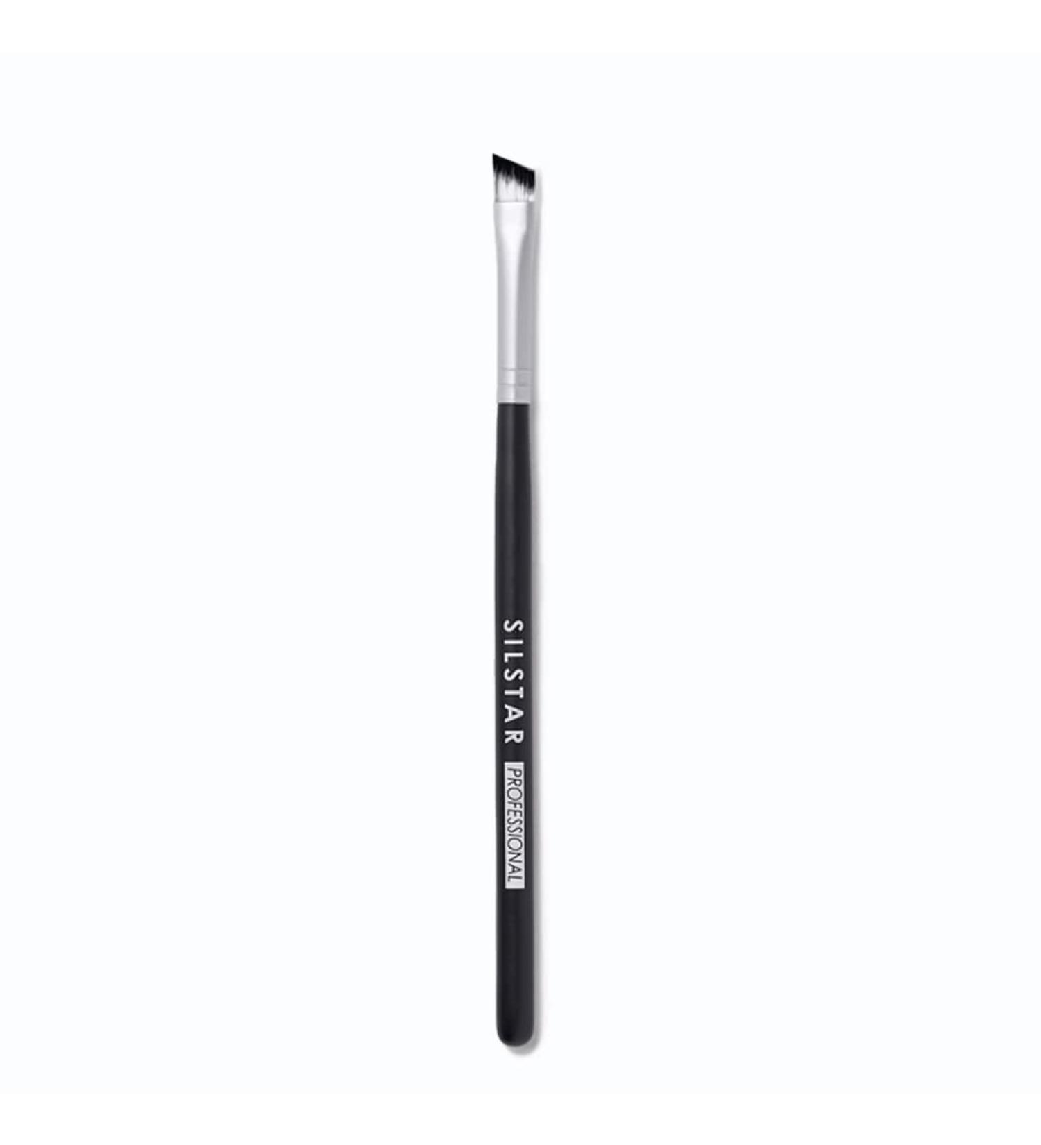 SILSTAR Professional Angled Brow & Eyeliner Brush - Cruelty-Free Synthetic Hair Makeup Brush with Natural Birch Wooden Handle - Made in Korea - Buy Online on GoSupps.com