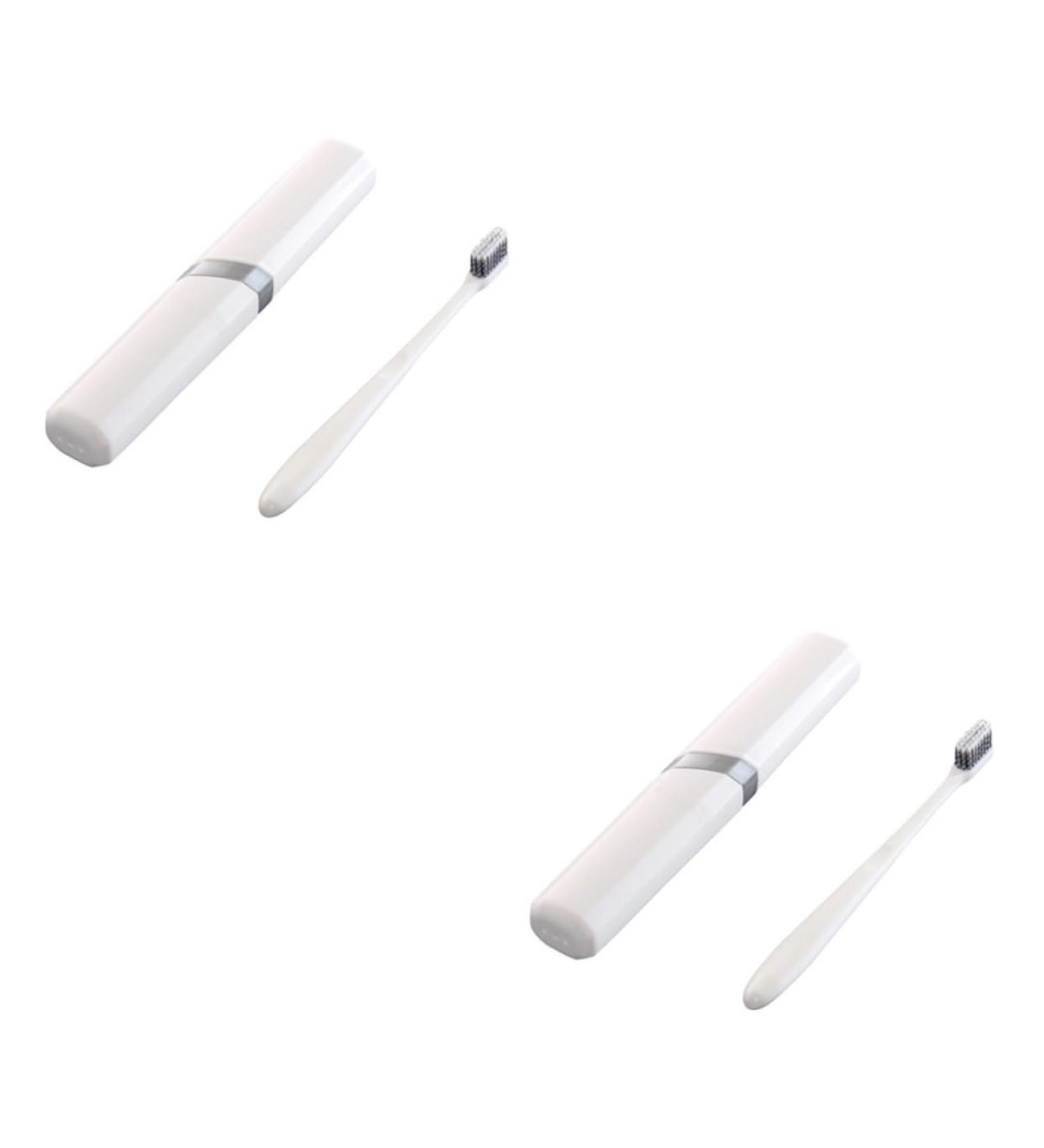 Buy Healvian Travel Toothbrush Holder - Protective Cover & Container for Manual Toothbrush | Ideal for Travel White 1 Pack - Buy Online on GoSupps.com