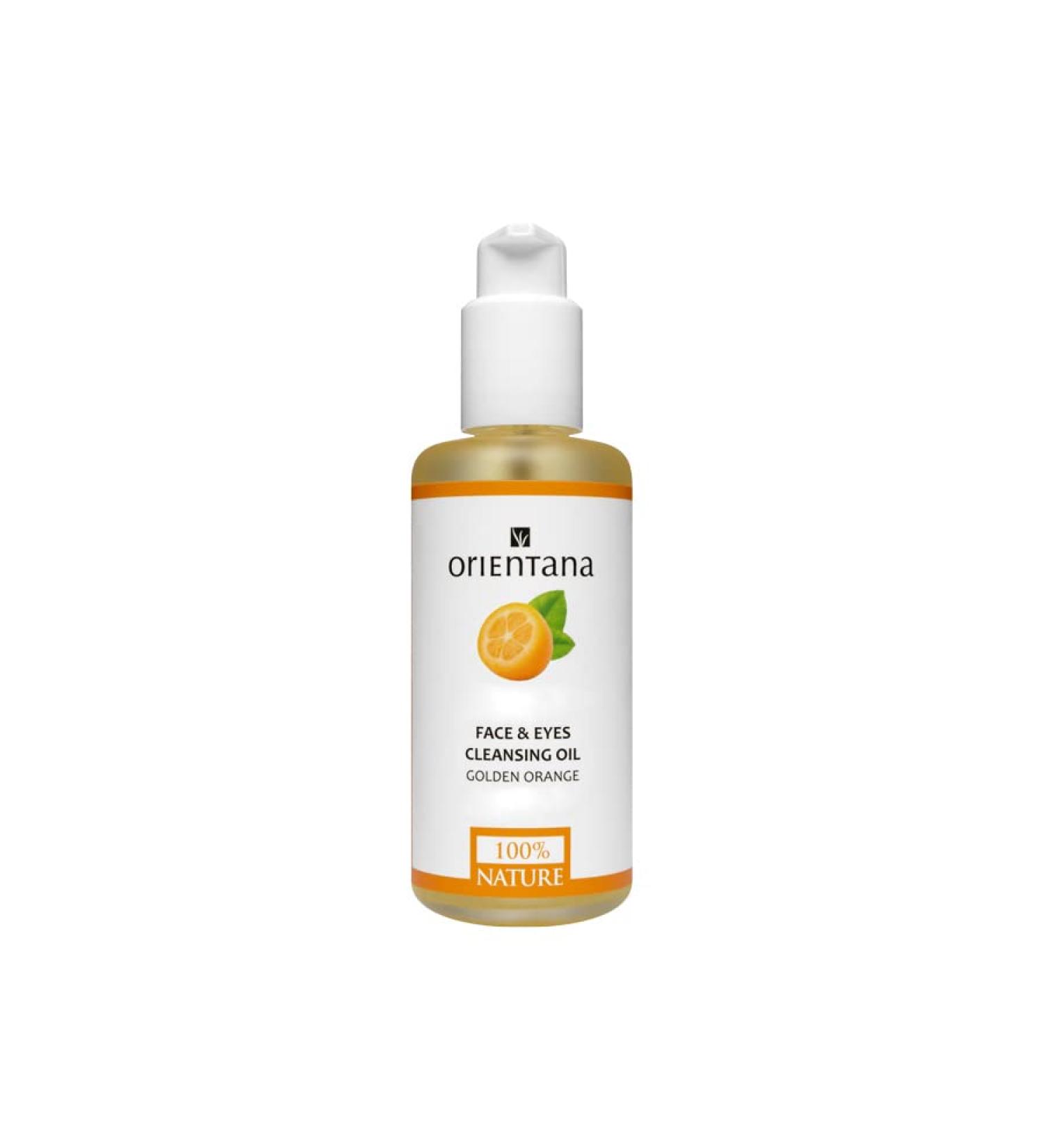 Orientana Golden Orange Cleansing Oil - 99.5% Natural Vegan Makeup Removal - 150 ml - Buy Online on GoSupps.com