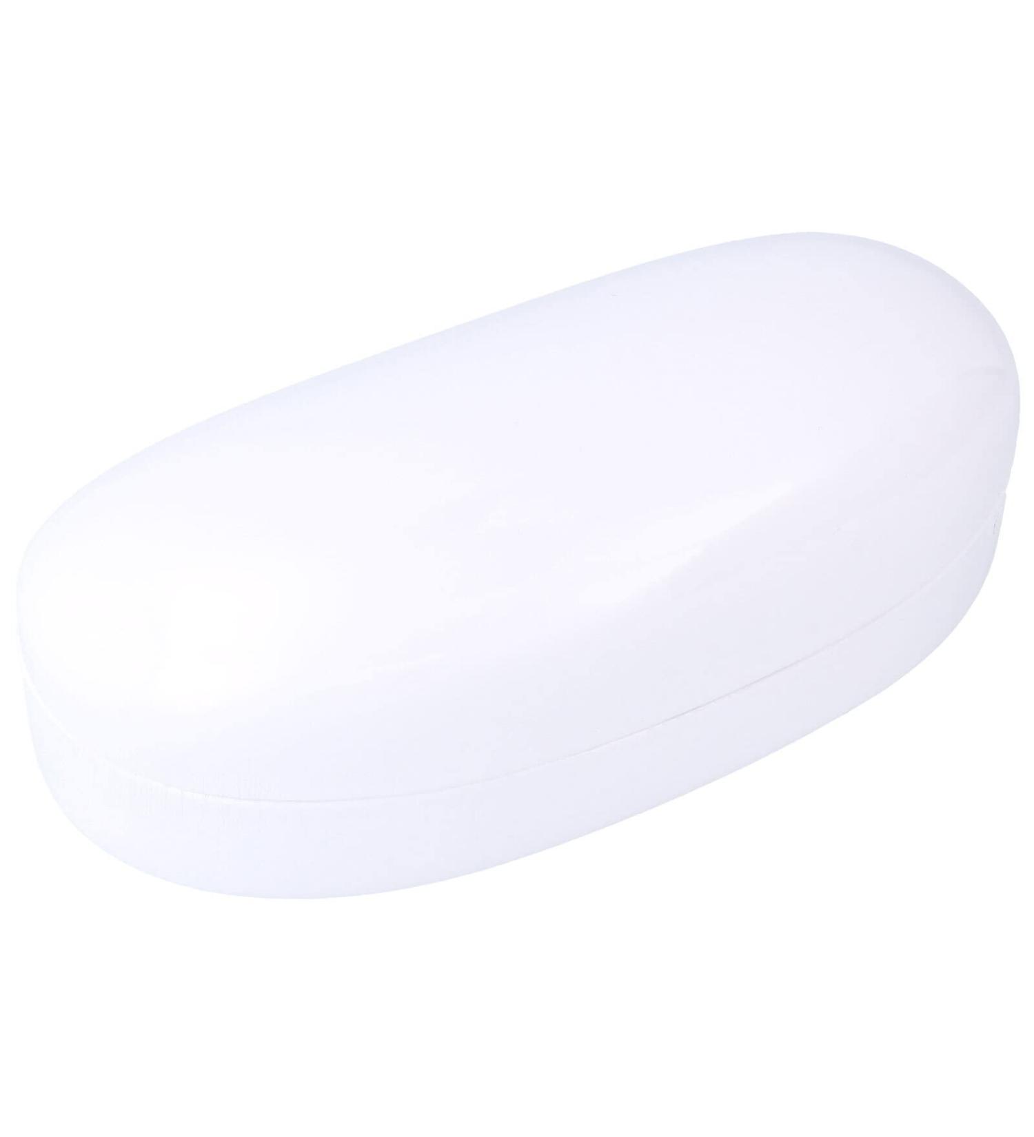 Pricon Spacious hard shell glasses case with metal hinge in a classy white