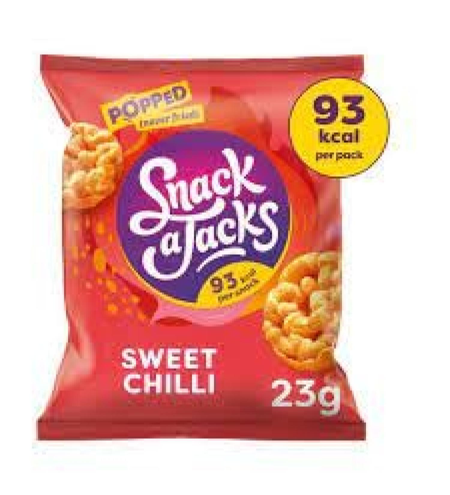 Snack a Jacks Rice Cakes Case 24 bags x 23g (Sweet Chilli)