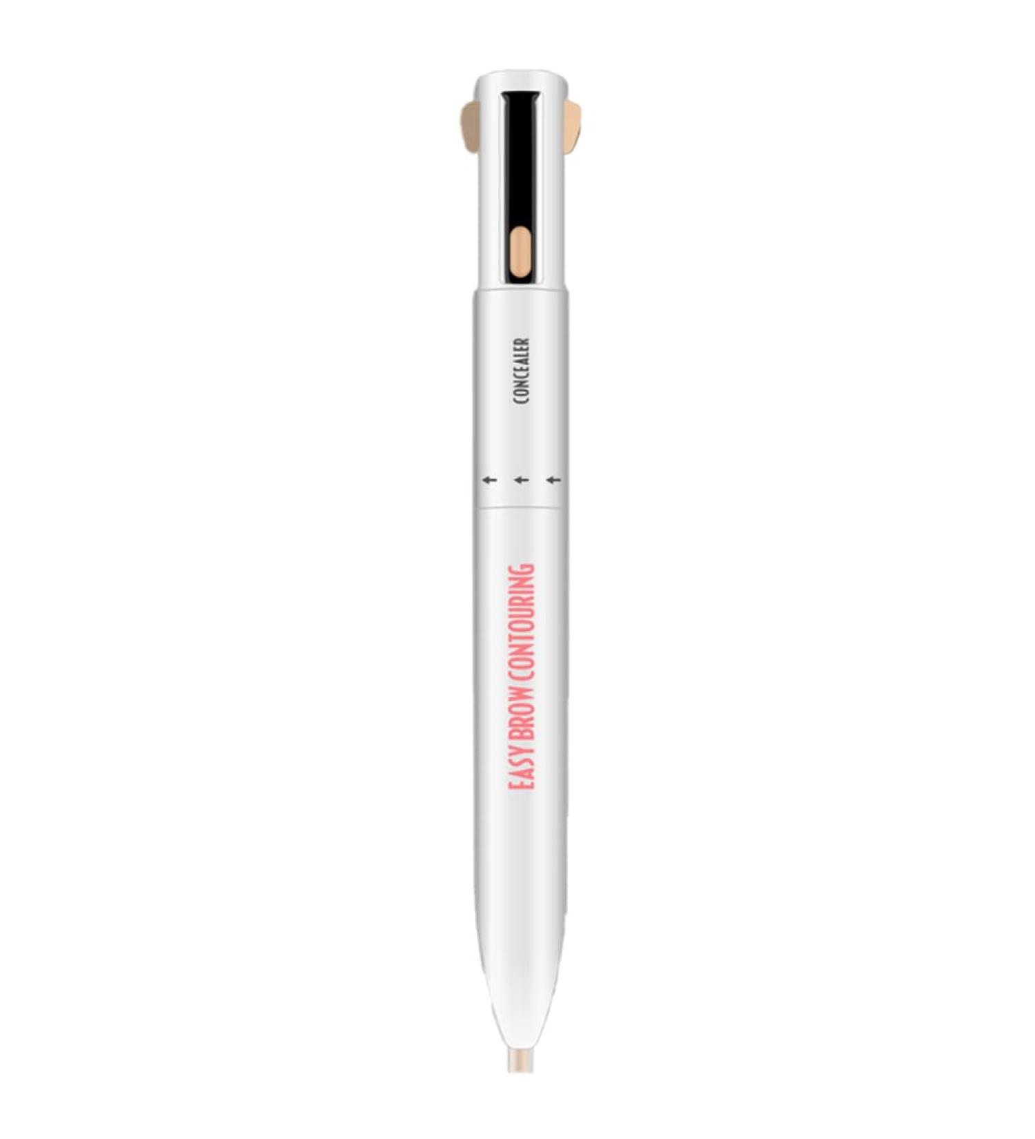 Eyebrow Contour Pen 4 in 1 Makeup Pen Multifunctional Long Lasting Rotate Defining Highlighting Eye Brow Pencil Medium 2# Medium - Buy Online on GoSupps.com