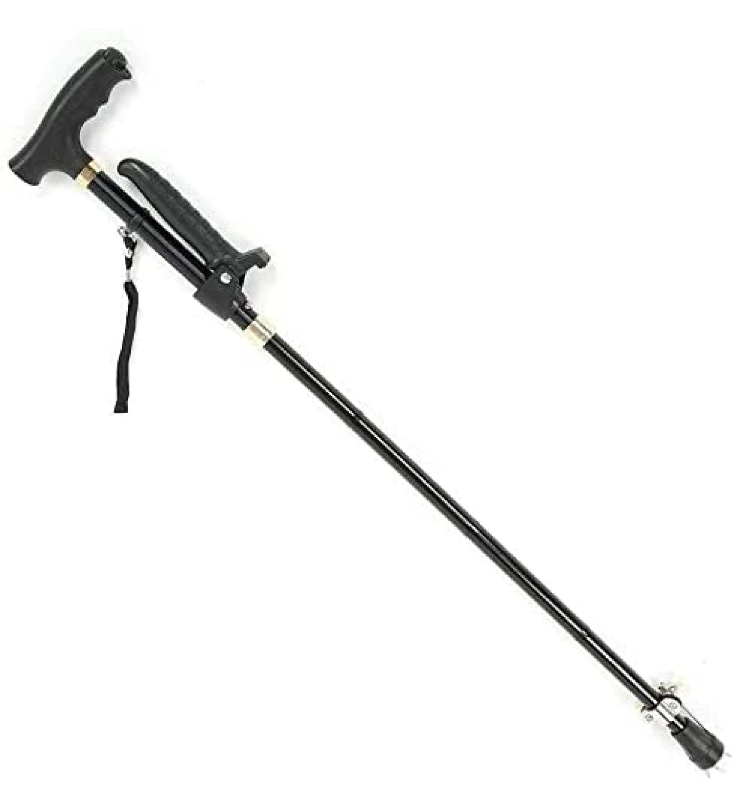 Canes Walking Stick Aluminum Alloy Folding Cane Crutch with Light for Elderly Climbing Innovate - Buy Online on GoSupps.com