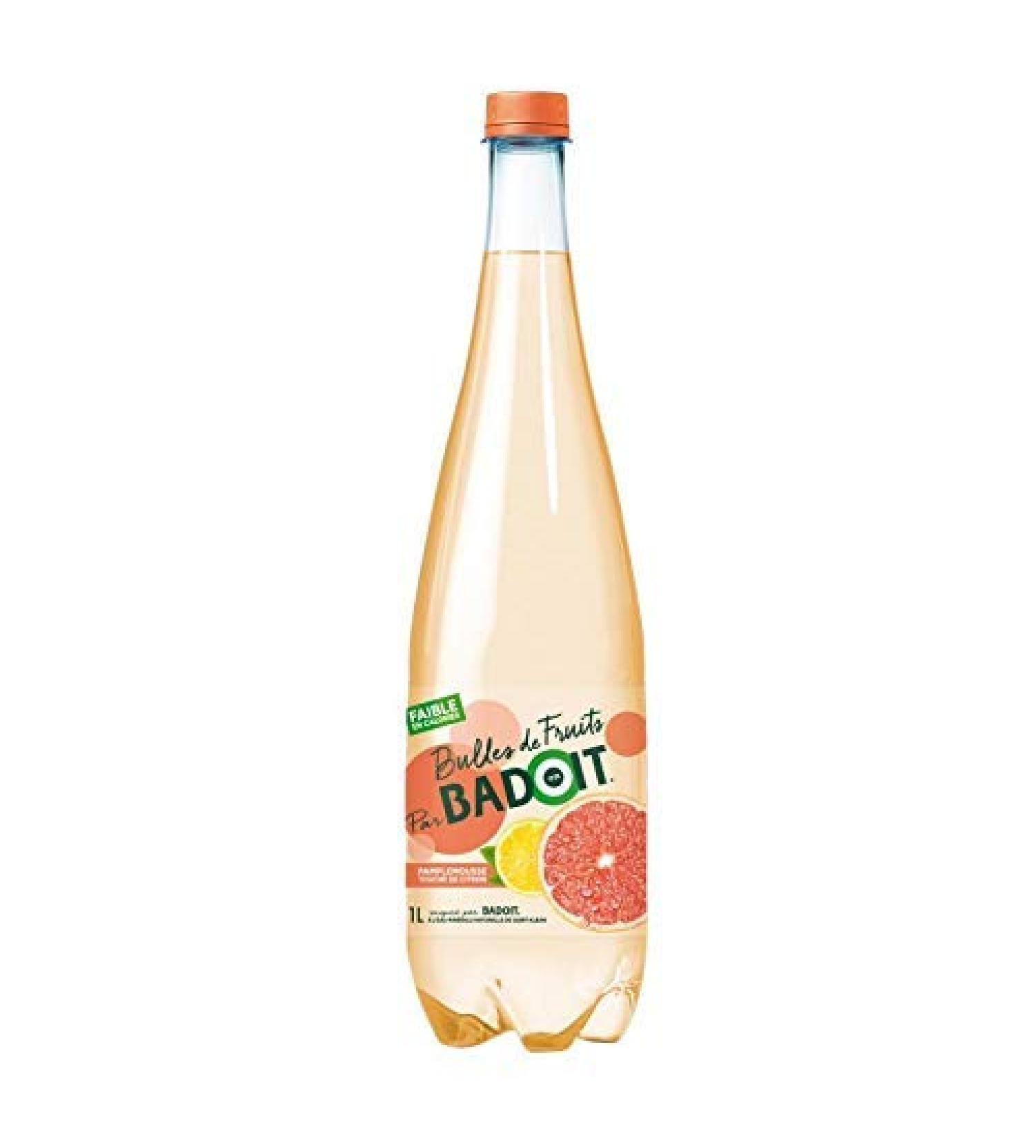BADOIT - Lemon Fruit Bubbles with a Touch of Lime 1L - Pack of 4 - Free Delivery