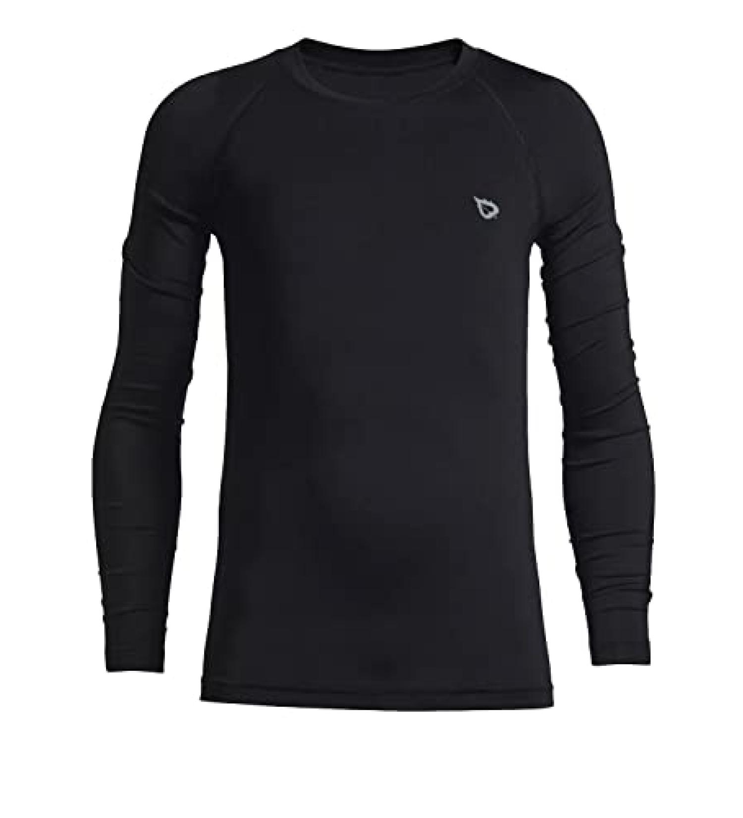 BALEAF Boys' Compression Long Sleeve Shirt - Black, Youth Performance Baselayer for Baseball & Football, Quick Dry Undershirt - Small - Buy Online on GoSupps.com