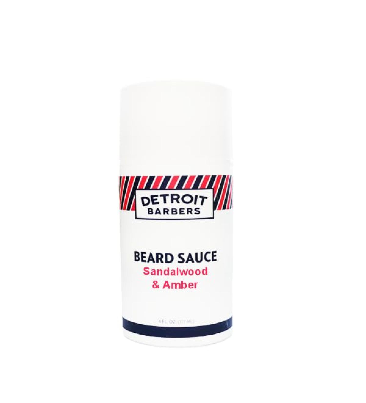 Beard Sauce Leave-In Beard Conditioner - Deep Conditioning for Soft Smoother Touchable Beards - Unlock the Secret to a Healthy Stylish Mane - Sandalwood & Amber - 4 fl. oz