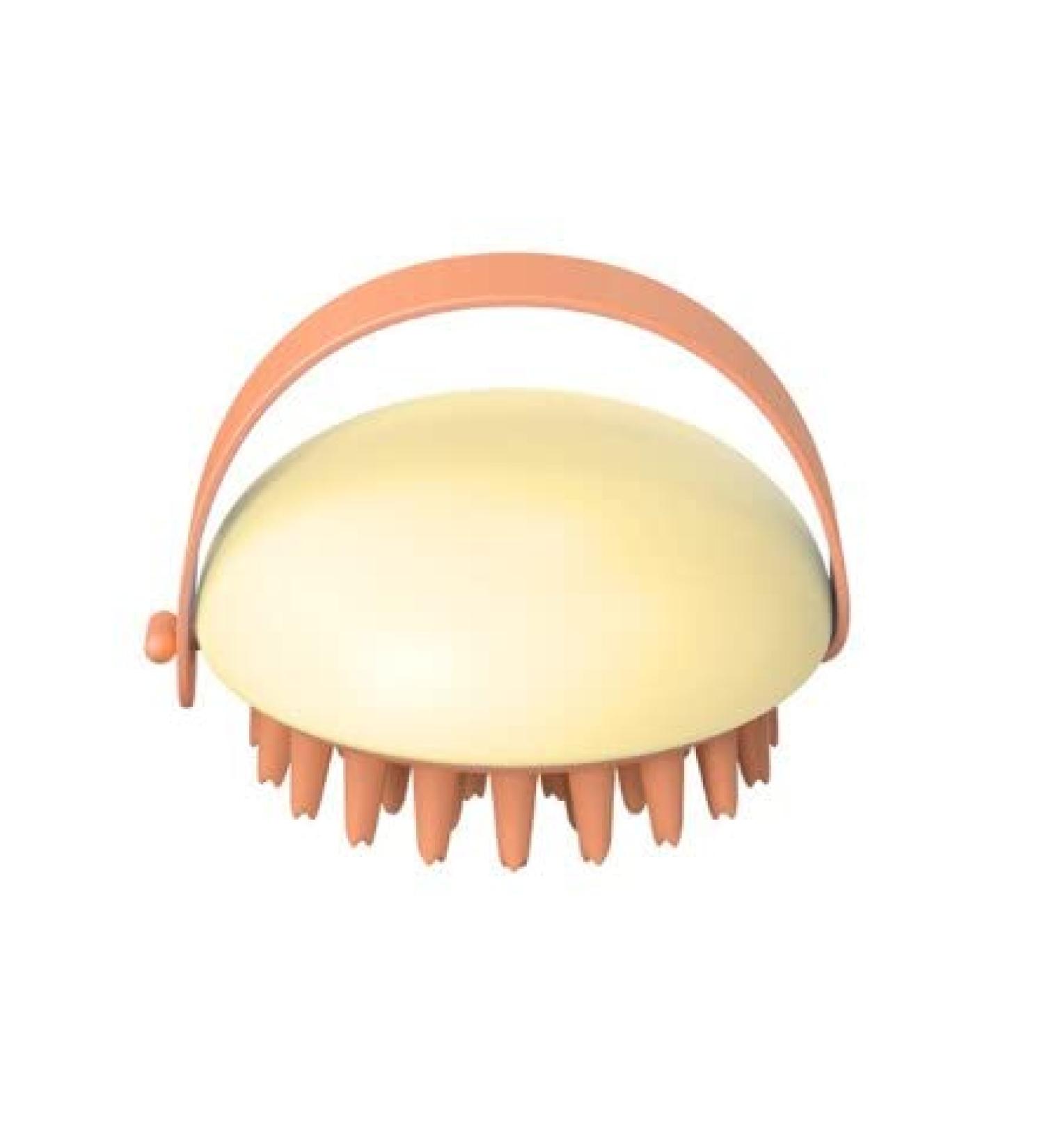 Buy Silicone Head Massager & Shower Hair Brush Blue & Yellow | Best Shampoo Brush for Spa & Clean Hair Care - Buy Online on GoSupps.com