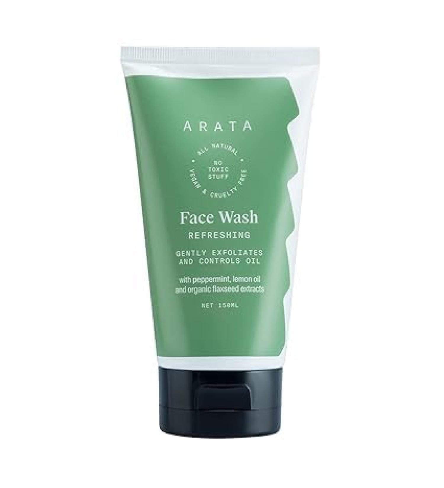 Natural Refreshing Face Wash | Peppermint & Lemon Oil | Vegan Cruelty-Free Detoxifies & Exfoliates for All Skin Types - Buy Online on GoSupps.com