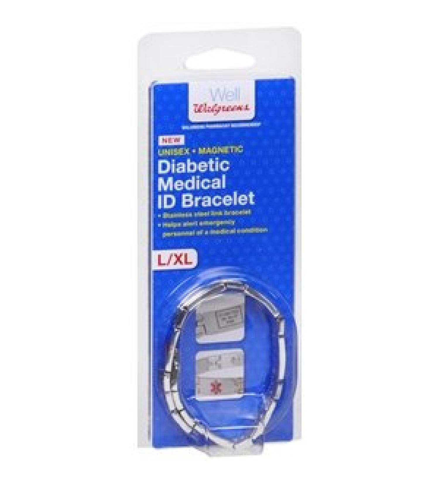 Walgreens Diabetic Medical ID Bracelet L/XL 1 ea