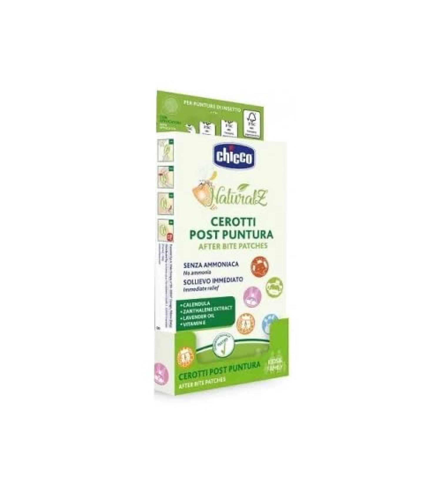 Chicco 30 Post-Sting Plasters Insect and Mosquitoes | Ammonic-free After-Puncture with Calendula Suitable for Children with Soothing Function
