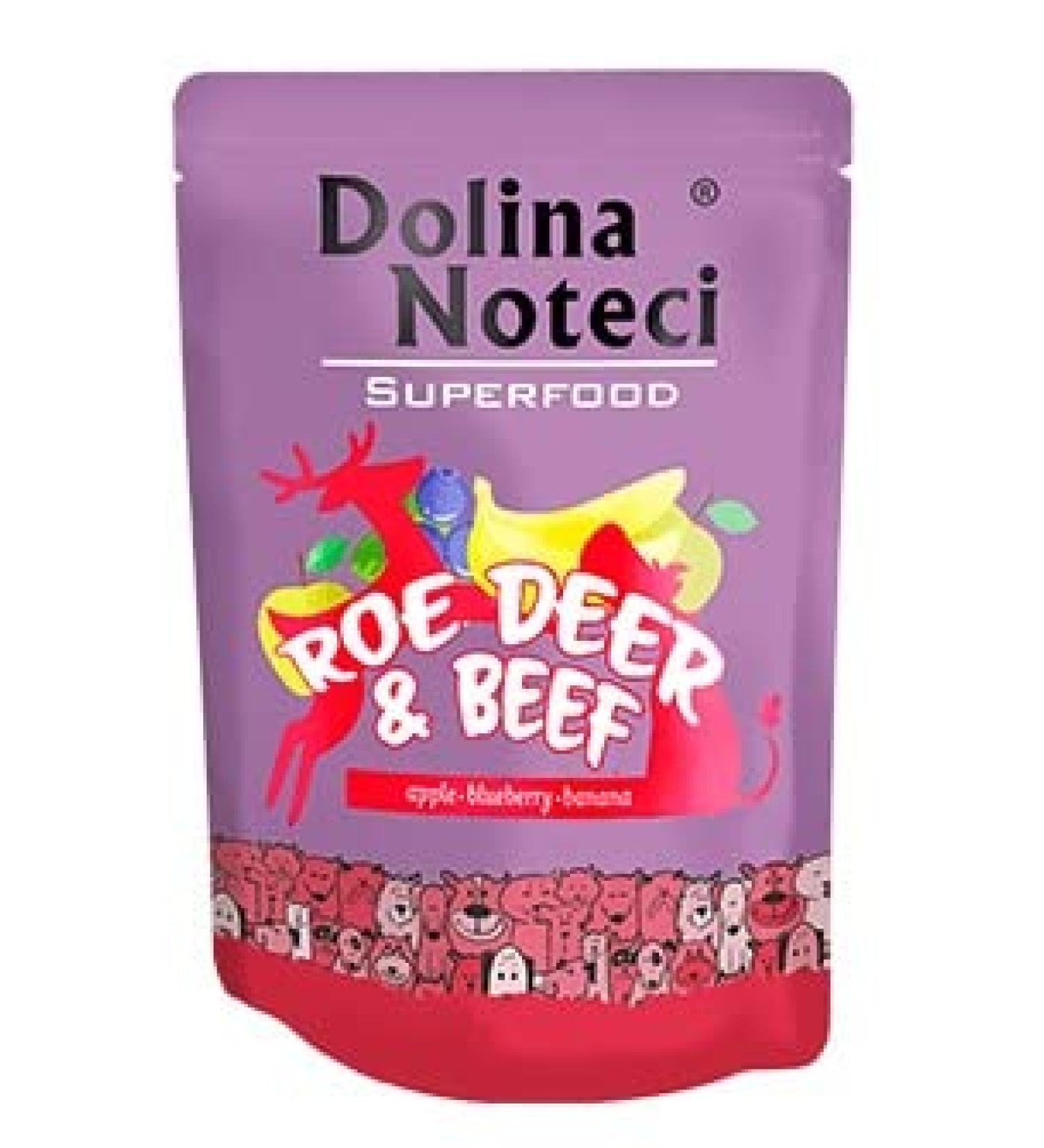 Wet Food for Dogs DNP Sp. z oo Dolina Noteci Superfood 300g Sarne, Wolowina Saszetka / 10