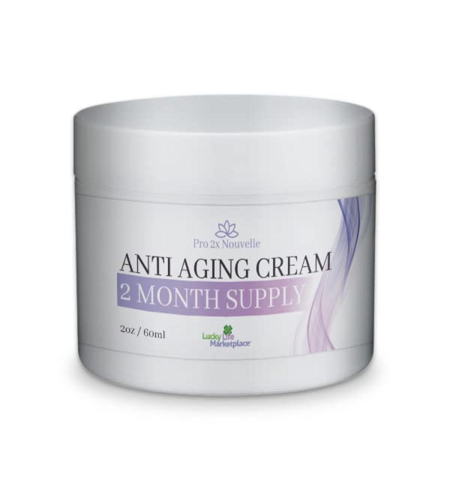 Pro 2x Nouvelle Anti Aging Cream | 2 Month Supply | Antioxidant Skin Cell Renewal with Vitamins & Collagen | Reduces Wrinkles & Improves Uneven Skin Tone - Buy Online on GoSupps.com