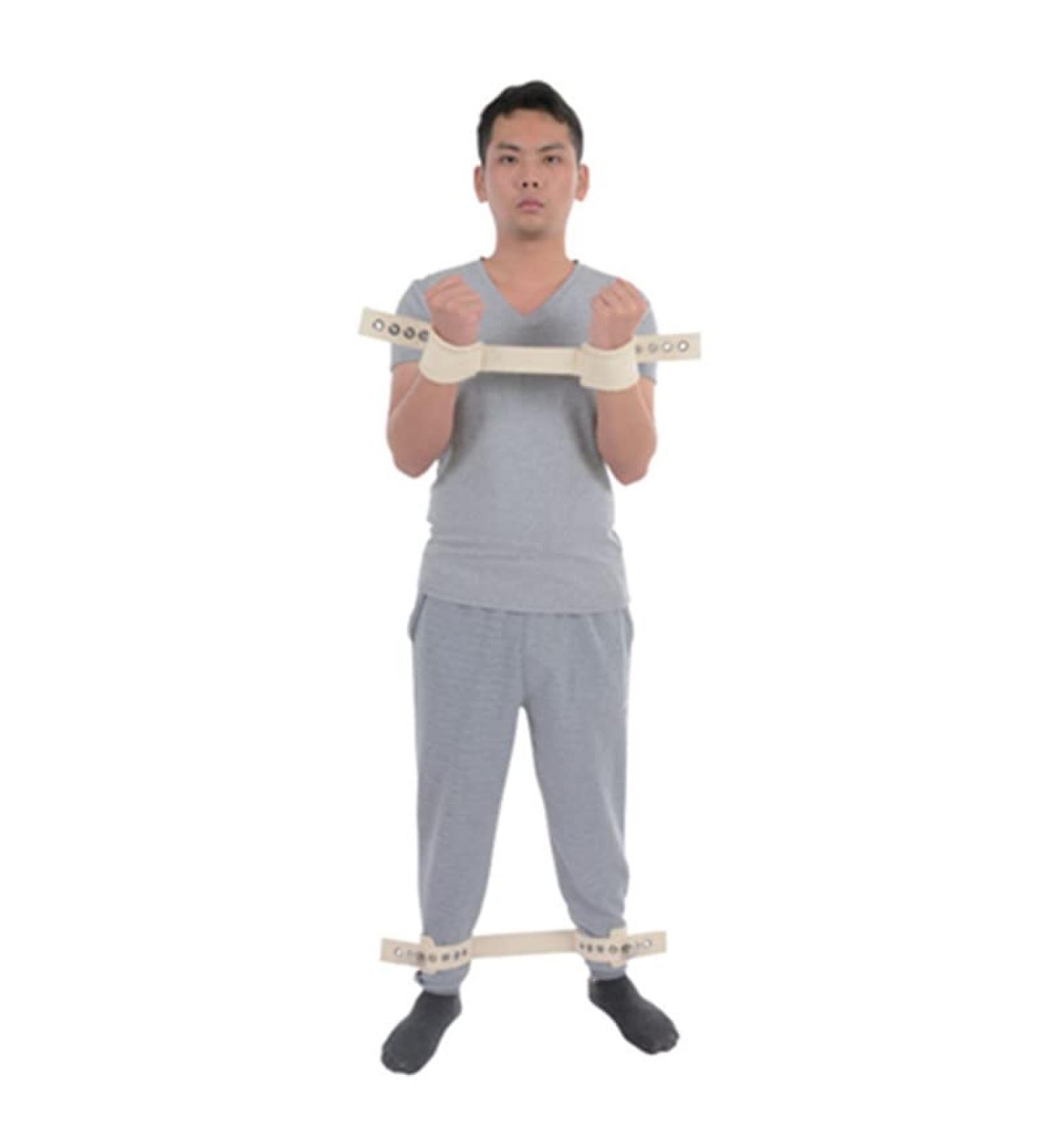 Standing Hands and Feet Magnetic Lock Belt Set - Safe Psychiatric Restraint for Adults | Health Care Solution (White - Buy Online on GoSupps.com