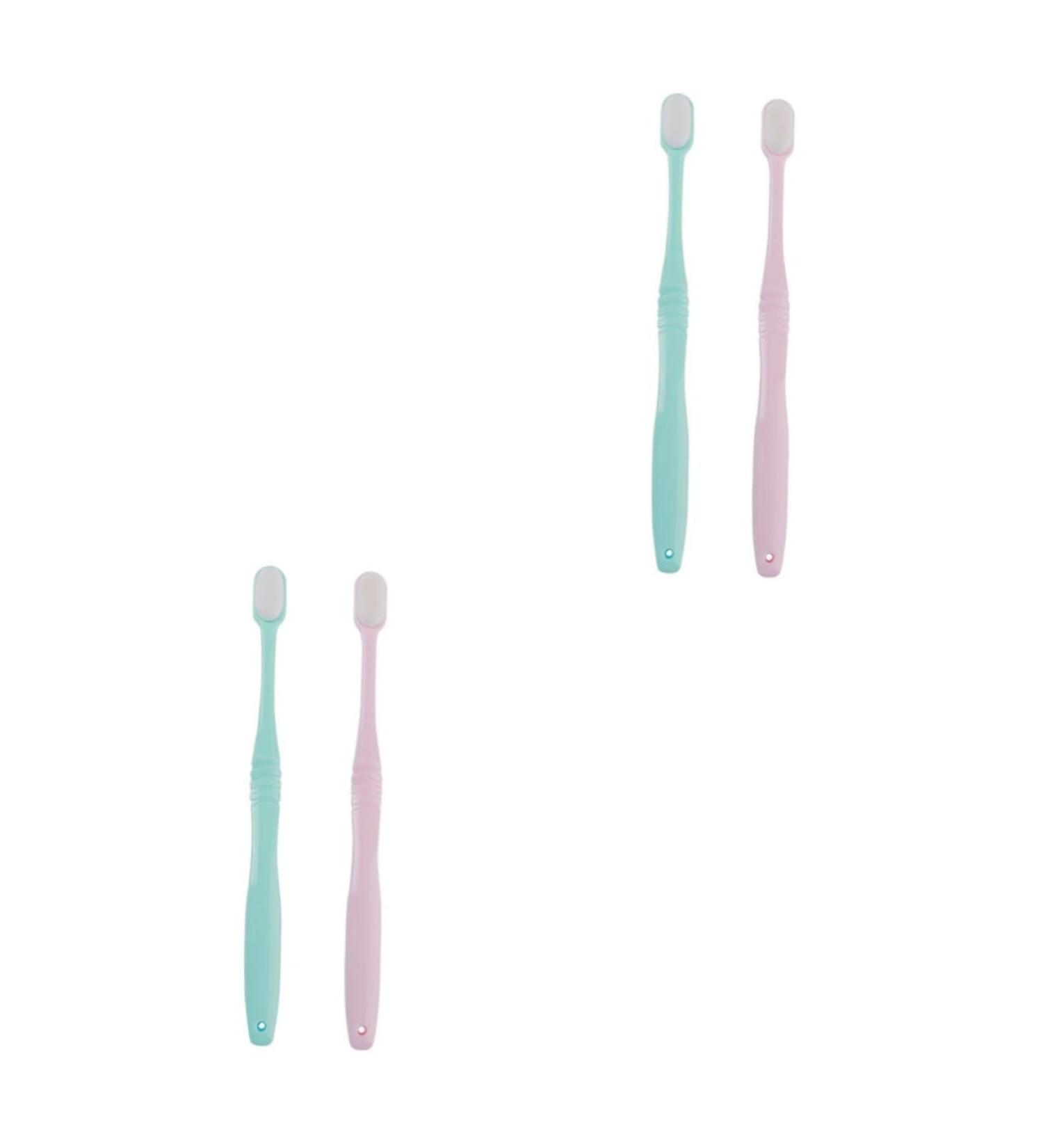 Buy Healeved 4-Piece Sensitive & Soft Toothbrush Set - Travel-Friendly Medium & Baby Brushes - Portable Brass Handle Design for Gentle Cleaning - Buy Online on GoSupps.com