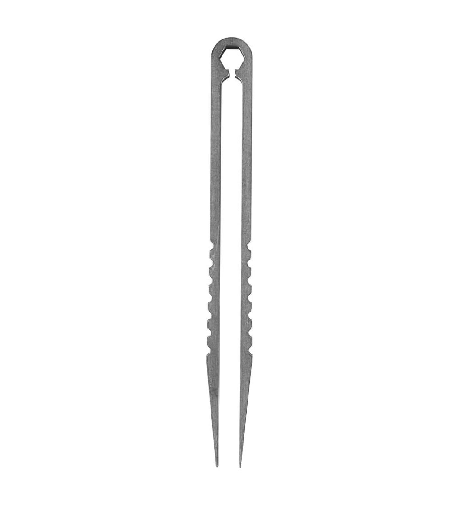 Buy EDC Mini Tweezers with Precise Serrated Tips - Perfect for Garden Kitchen & Outdoor Tool Kits - Steel Color - International Shipping Available - Buy Online on GoSupps.com