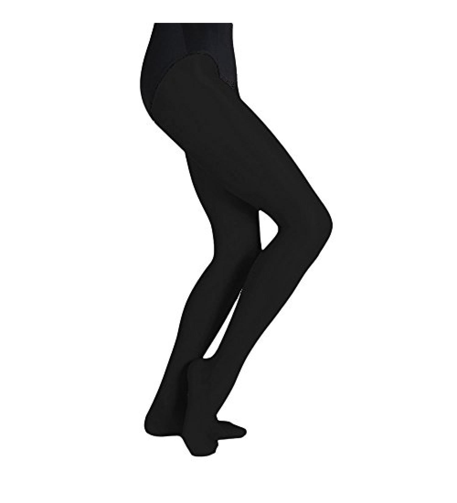 TotalSTRETCH Seamless Shimmer Footed Tights BLACK / Adult - XL