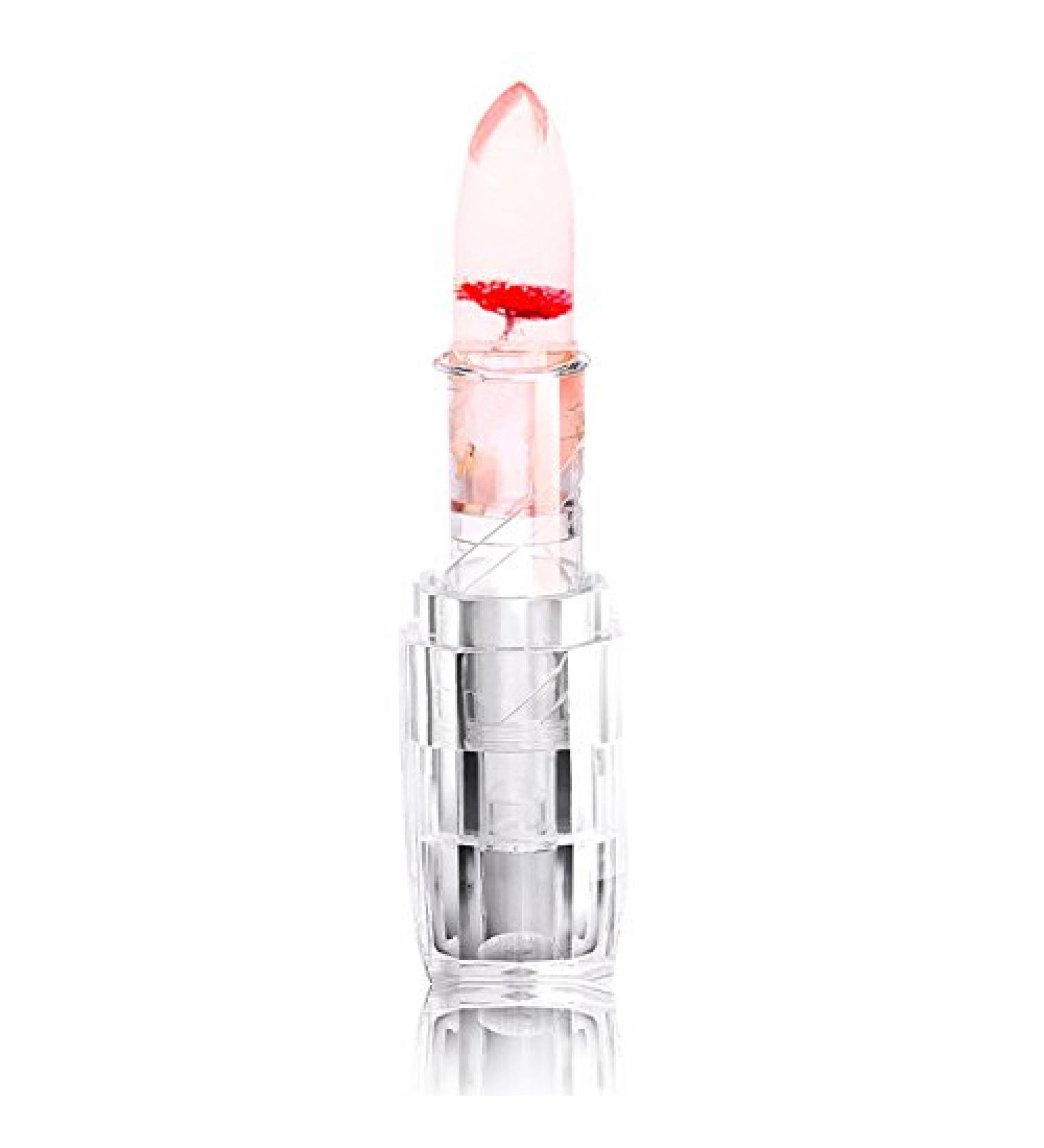 ACAMPTAR Flower Crystal Jelly Lipstick - Temperature Change Color Lip Balm Waterproof Red Lipstick | International Shipping - Buy Online on GoSupps.com
