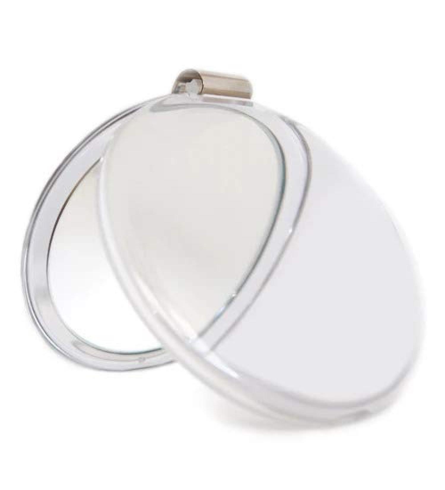 Rucci 3-in-1 Clear Acrylic Magnifying Compact Mirror - 4 Inch Diameter - Buy Online on GoSupps.com