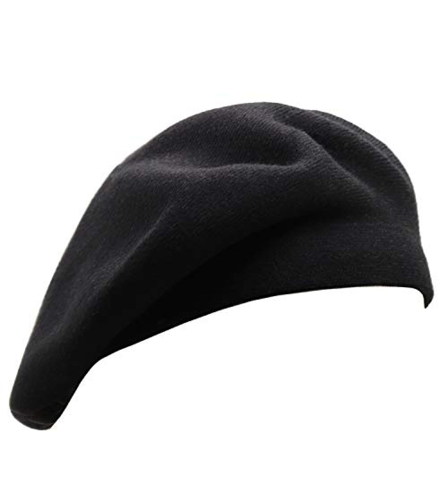 Wheebo French Cashmere Beret Hat Reversible Solid Color Cap - Black for Women Girls Lady Adults - Buy Online on GoSupps.com