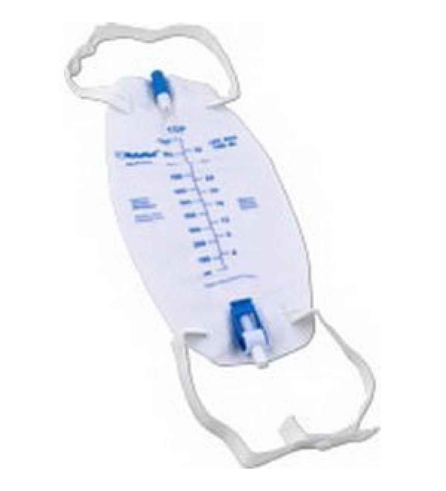 ZRLB500HEA - Cardinal Health Premium Flocked Back Leg Bag with Flip Valve 500 mL