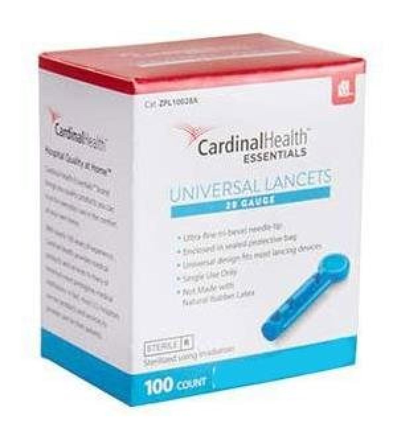 Cardinal Health Universal Safety Seal Lancets  30 Gauge - Green  100/bx