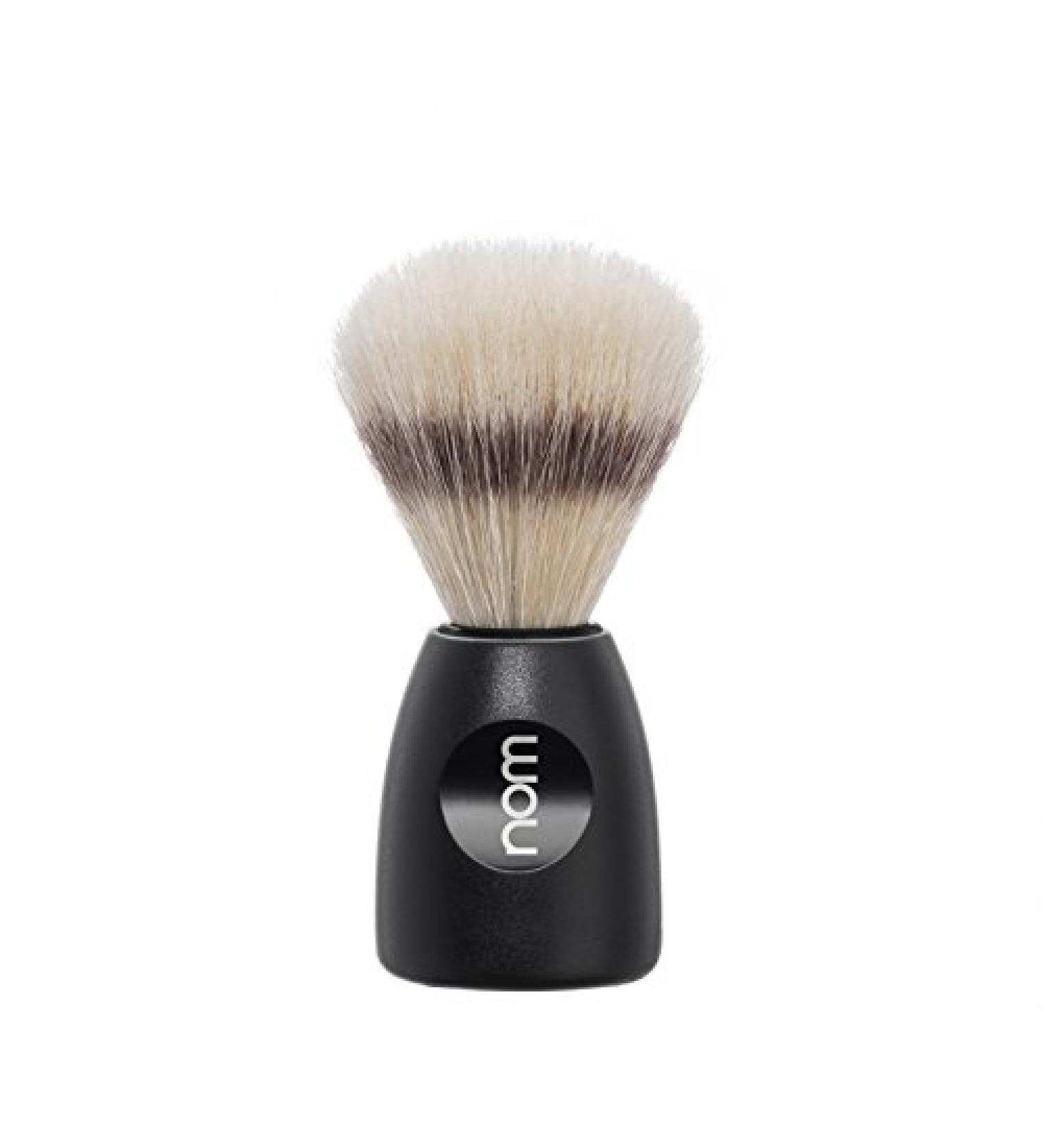 nom - Shaving brush - LASSE series - Pure bristle - Black plastic