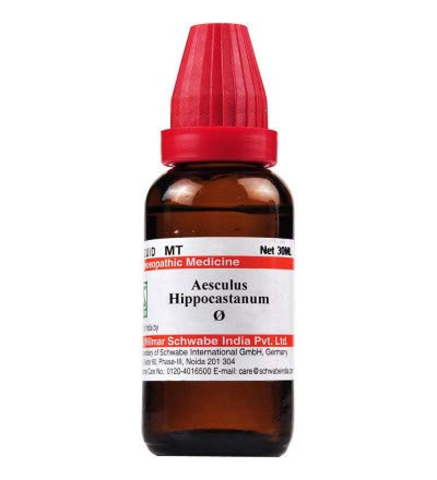 Willmar Schwabe India Aesculus Hippocastanum 1X (Q) (30ml) Helps in Hemorrhoids Painful Piles Varicose Veins Backache Free UJALA Eye Drops