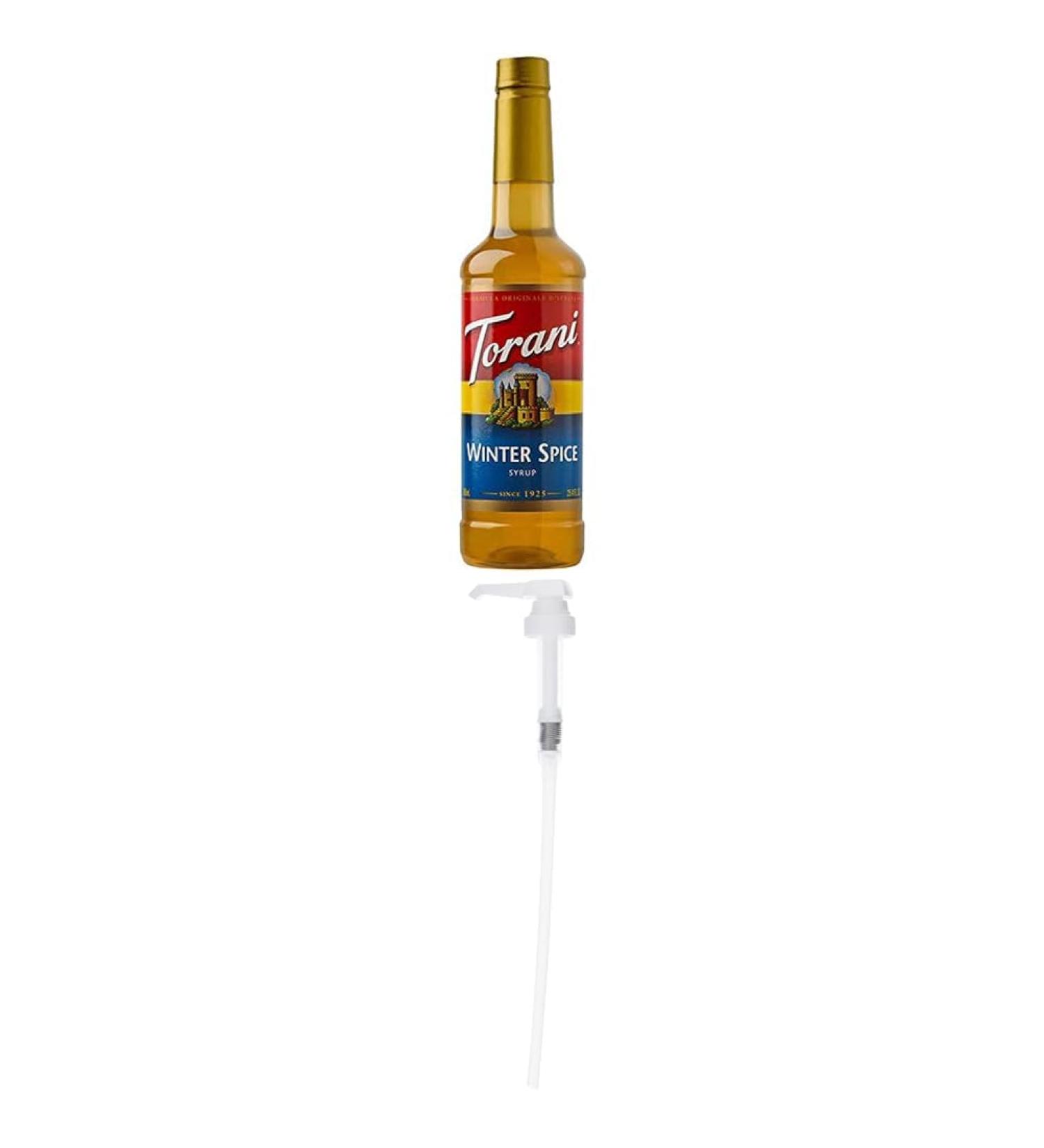 TORANI Winter Spice Syrup 750ml PET and Torani Flavored Flavour Syrup Pump for 750ml