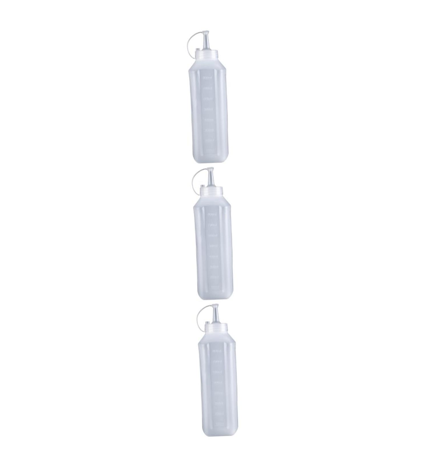 Zerodeko 3 Pcs Squeeze Sauce Bottle Syrup Bottle Food Grade 25x8x6cmx3pcs Whitex3pcs - Buy Online on GoSupps.com