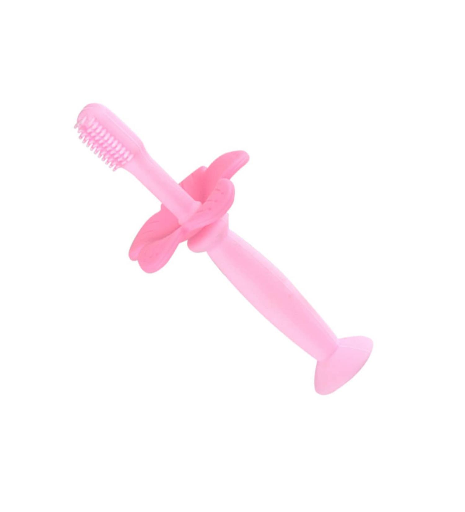 Minkissy Children's Toothbrush - Pink Manual Infant Toothbrush for Kids - Baby Oral Care (1 Pack) - Buy Online on GoSupps.com