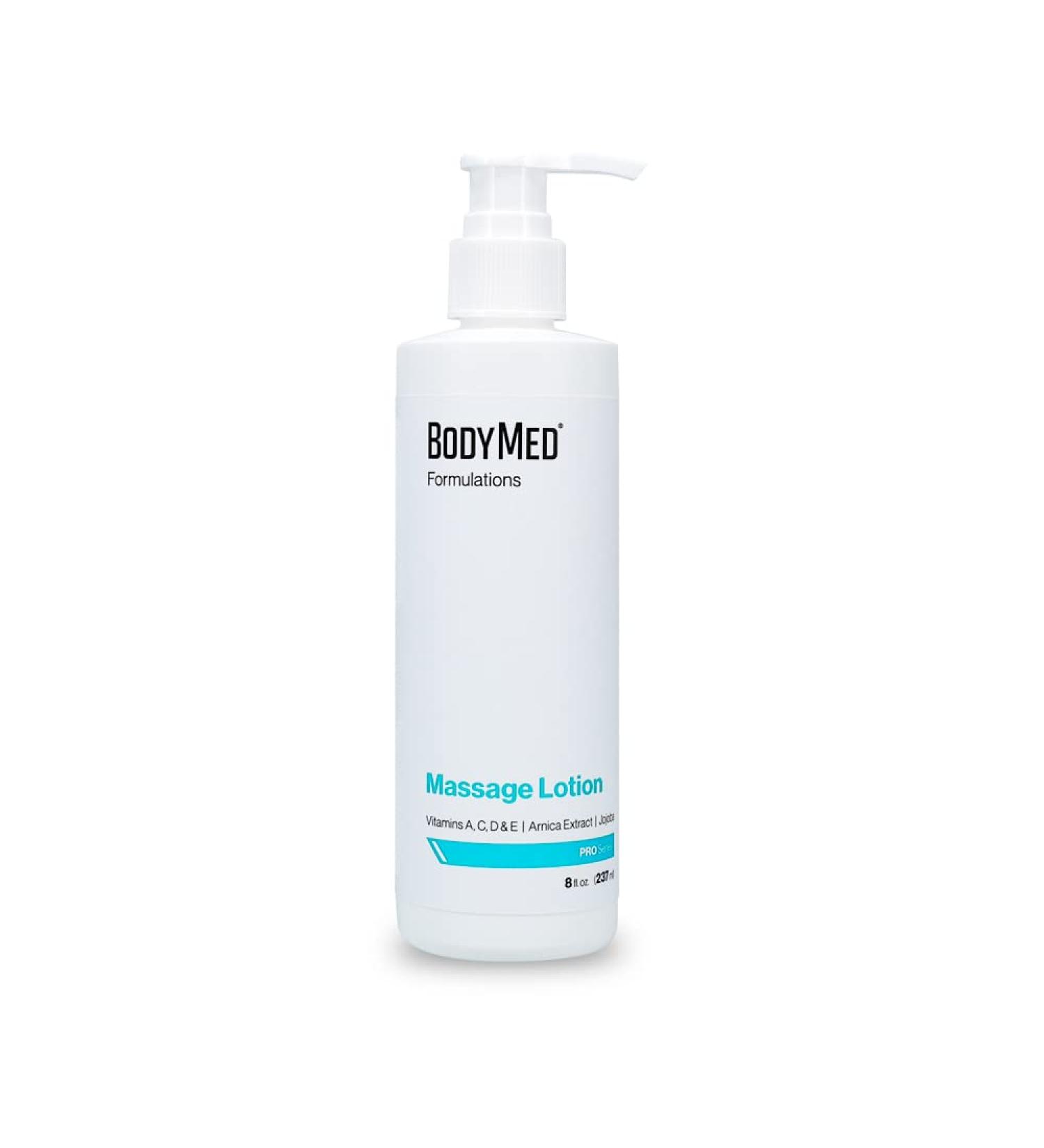 BodyMed Formulations Massage Lotion 8 oz - Fragrance-Free, All-Natural, Arnica Extract & Jojoba - Non-Staining, Hypoallergenic & Paraben Free - Buy Online on GoSupps.com