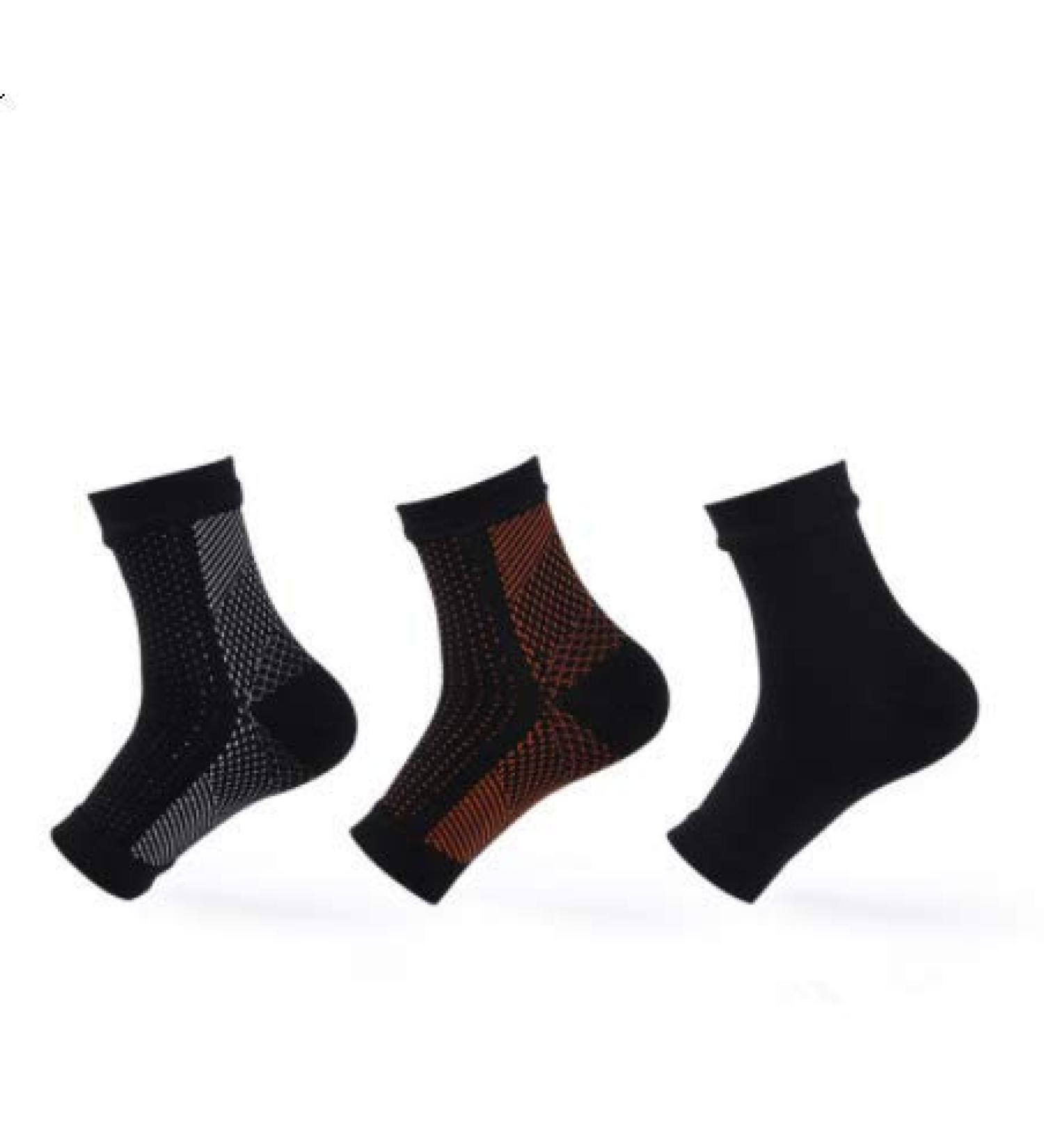 Plantar Fasciitis Compression Socks - 20-30 mmHg Ankle Support Sleeves for Foot Arch Pain Relief Increase Circulation & Reduce Swelling - 3 Pairs Black L - Buy Online on GoSupps.com