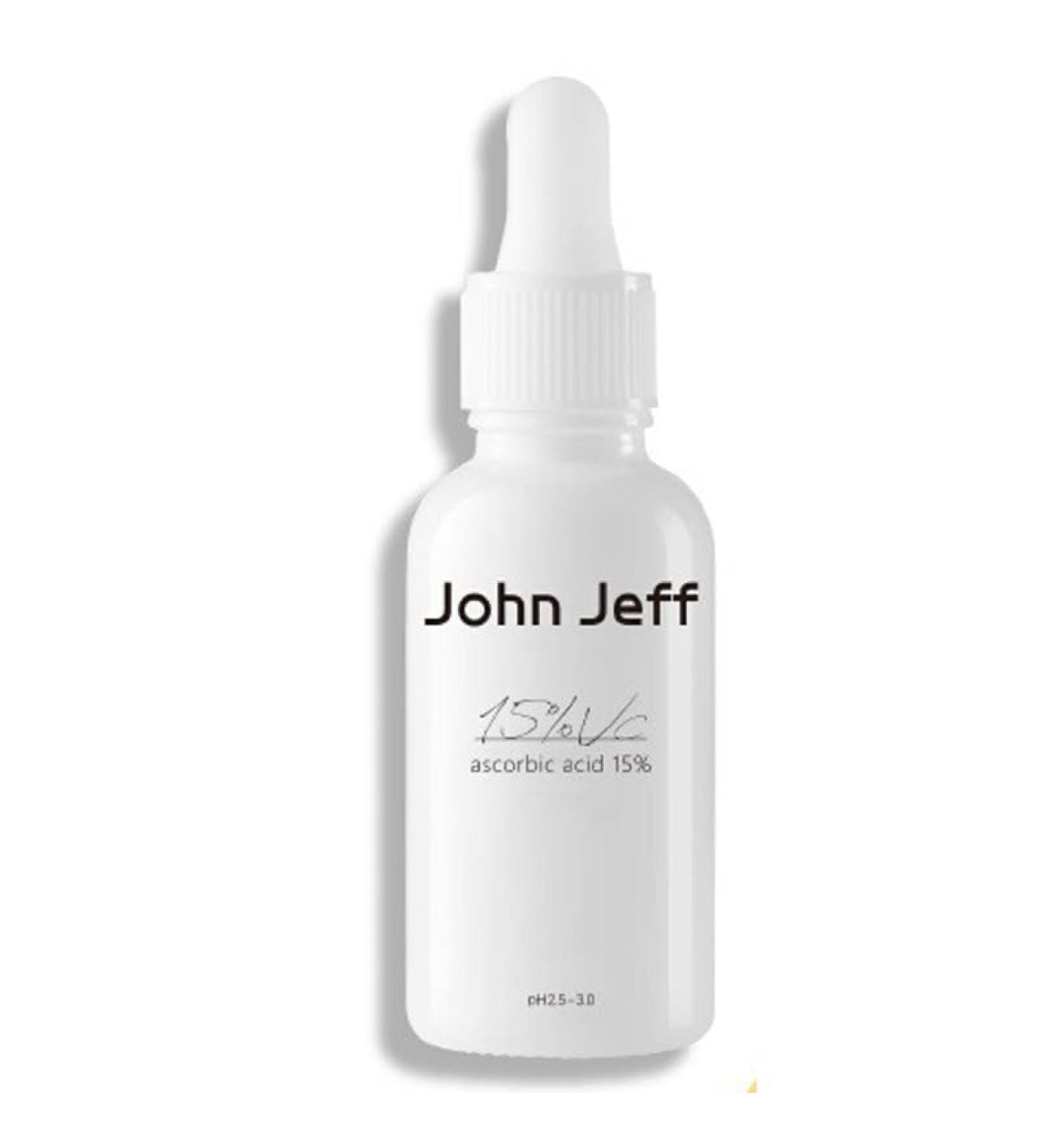 1PC John Jeff Vitamin C VC Serum Soothing Relieving Redness Dullness Yellowness Balancing Facial Serum Essence Firming Skin Serum Ampoule (15% VC for Pro) - Buy Online on GoSupps.com