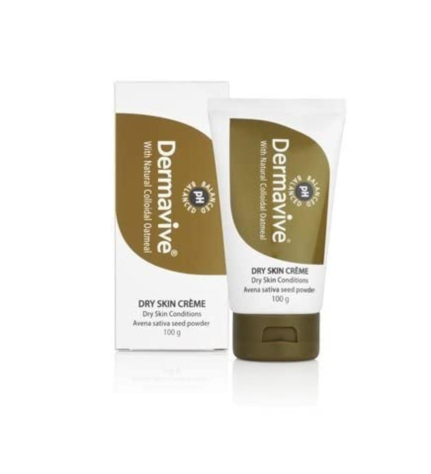 Dermavive Dry Skin Cr me - Ultra Nourishing Fast Absorbing Full Body Cream - 100g - Buy Online on GoSupps.com
