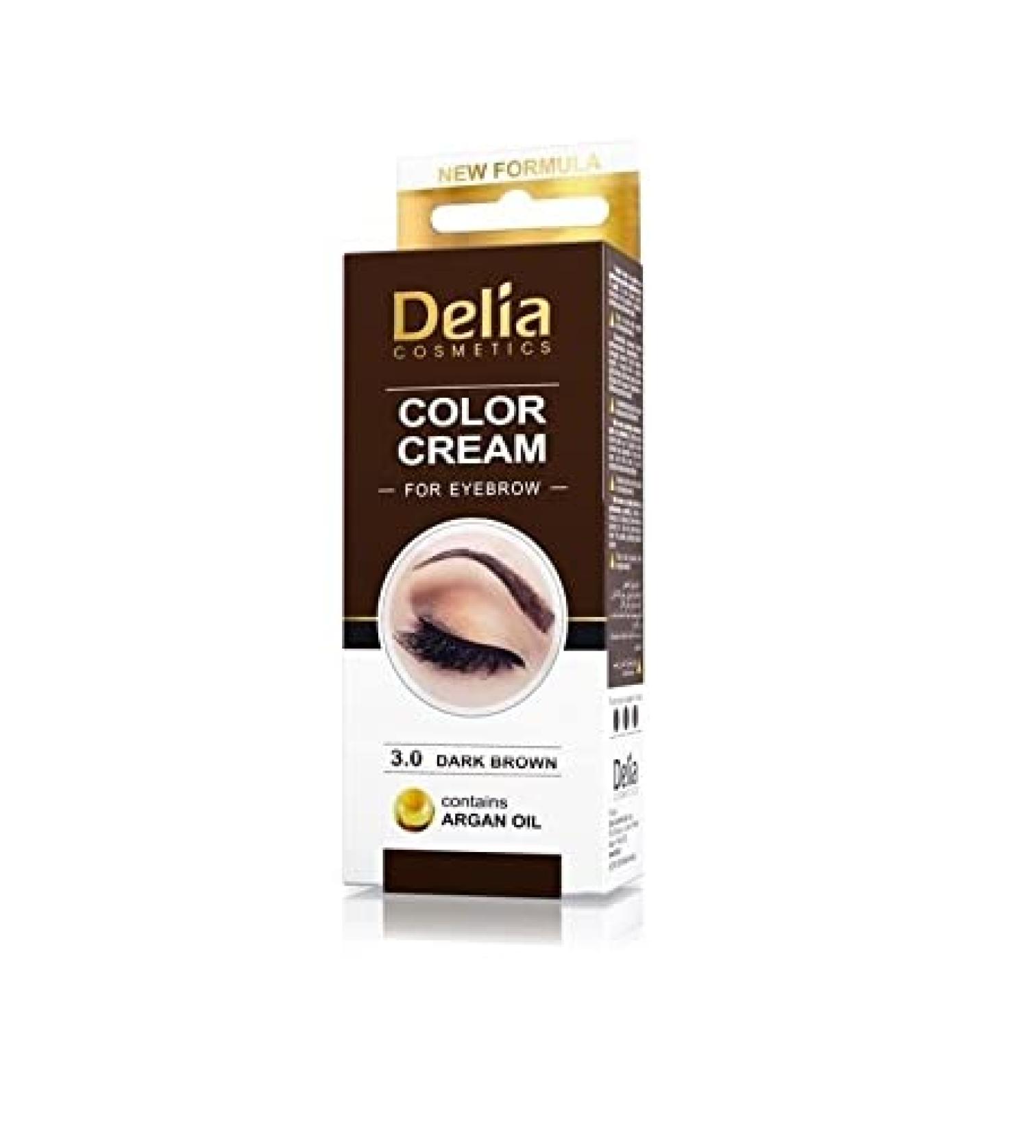 DELIA HENNA/COLOR CREAM EYEBROW PROFESSIONAL TINT KIT SET Dark Brown