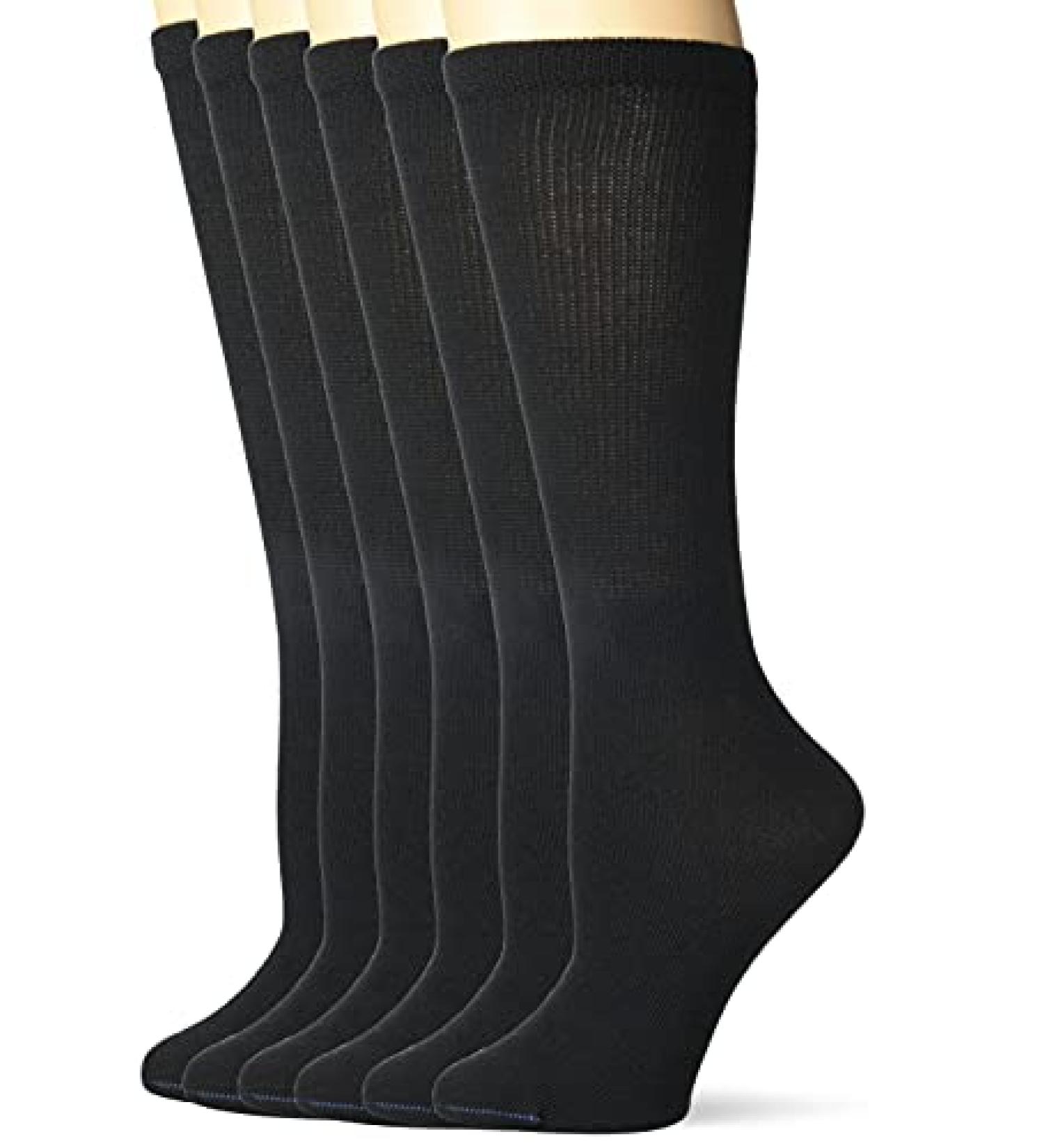 Dr. Scholl's Women's Diabetes & Circulator Socks - 4 & 6 Pair Packs - Non-binding Comfort - Moisture Management - Size 8-12 Black - Buy Online on GoSupps.com