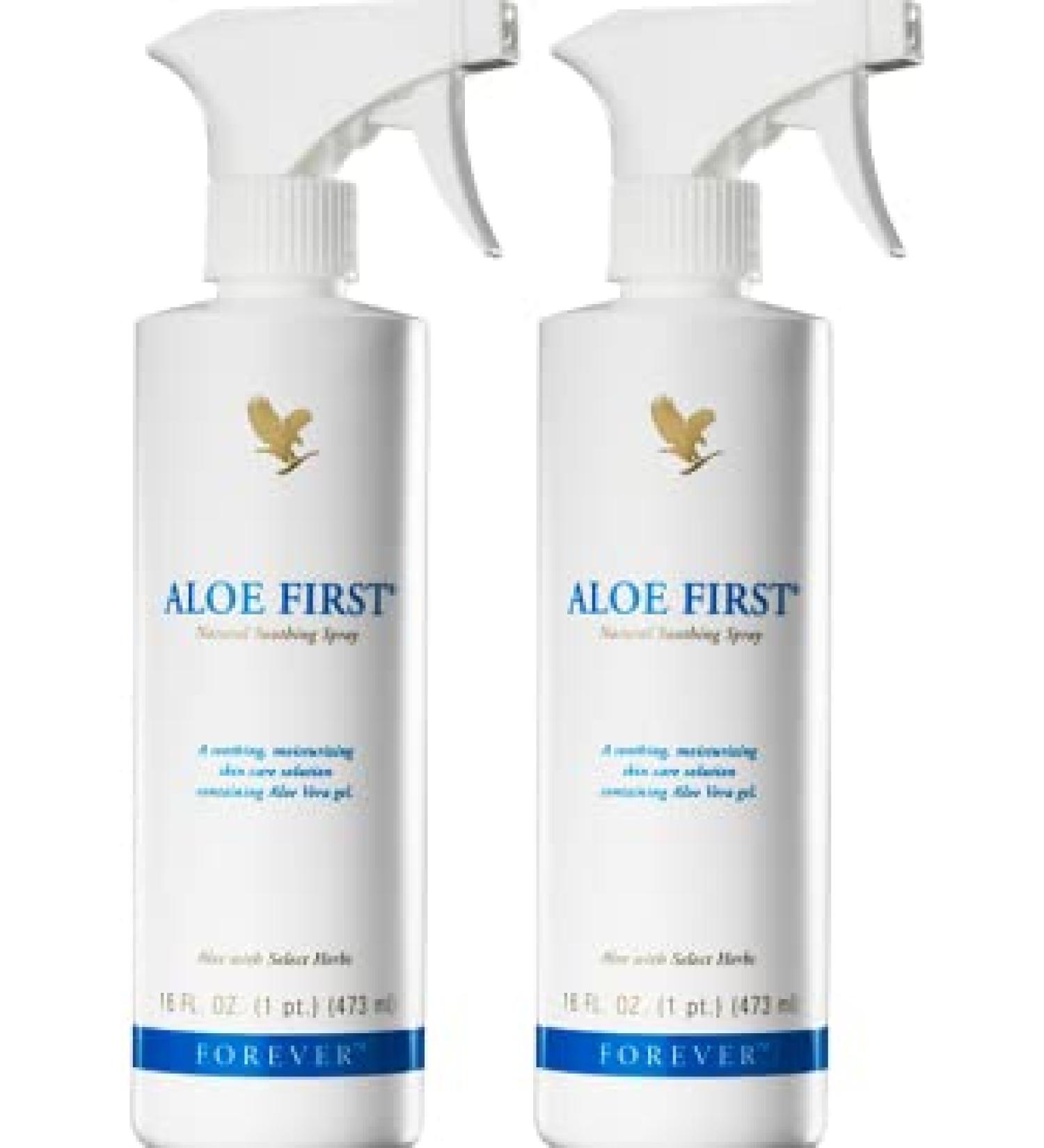 Forever Living Aloe First 473ml - Skin Soothing Formula - 80% Pure Aloe Vera - Gluten Free - Vegetarian Friendly - Bundle of 2 - Buy Online on GoSupps.com