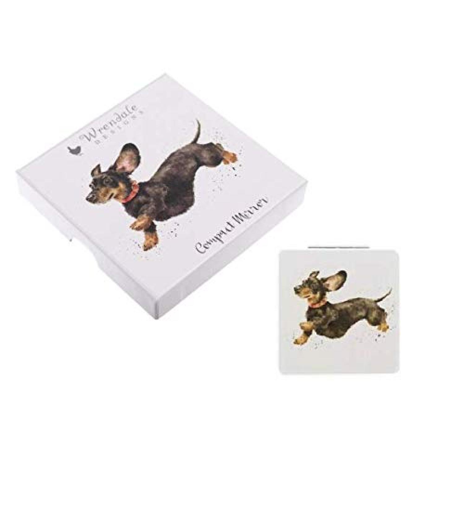 Wrendale Designs Dachshund Compact Mirror | Stylish & Portable | International Shipping Available - Buy Online on GoSupps.com