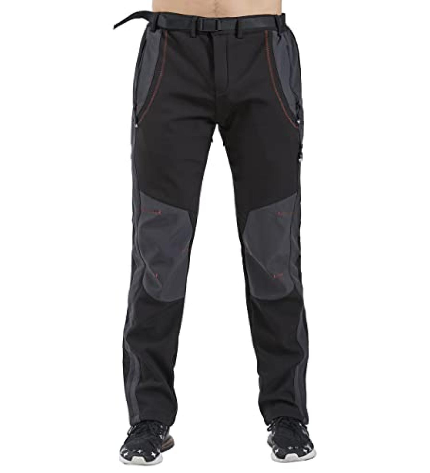 Gash Hao Men's Waterproof Insulated Snow Ski Pants | Breathable Fleece Lined | Black 32W x 30L - Buy Online on GoSupps.com