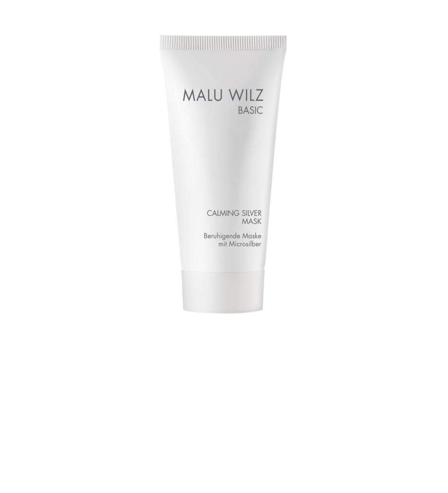 Malu Wilz Calming Silver Mask 50ml vegan i face mask women i Soothing facial masks care for irritated skin i maintains the skin smooth-tender
