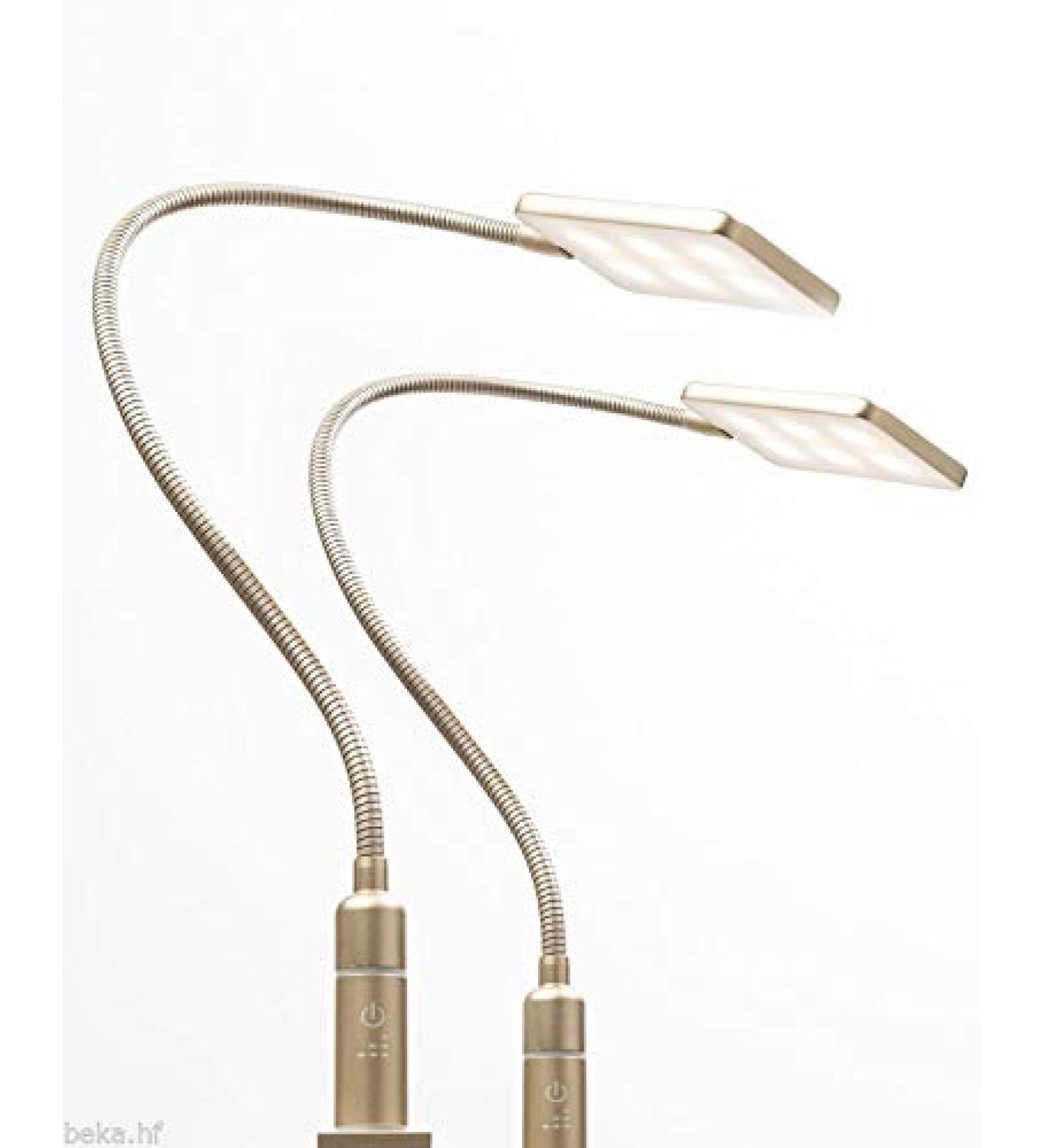 Kalb 4W LED Bedside Lamp Set of 2 - Matt Brass Reading Flex Lamps for Furniture - International Shipping - Buy Online on GoSupps.com