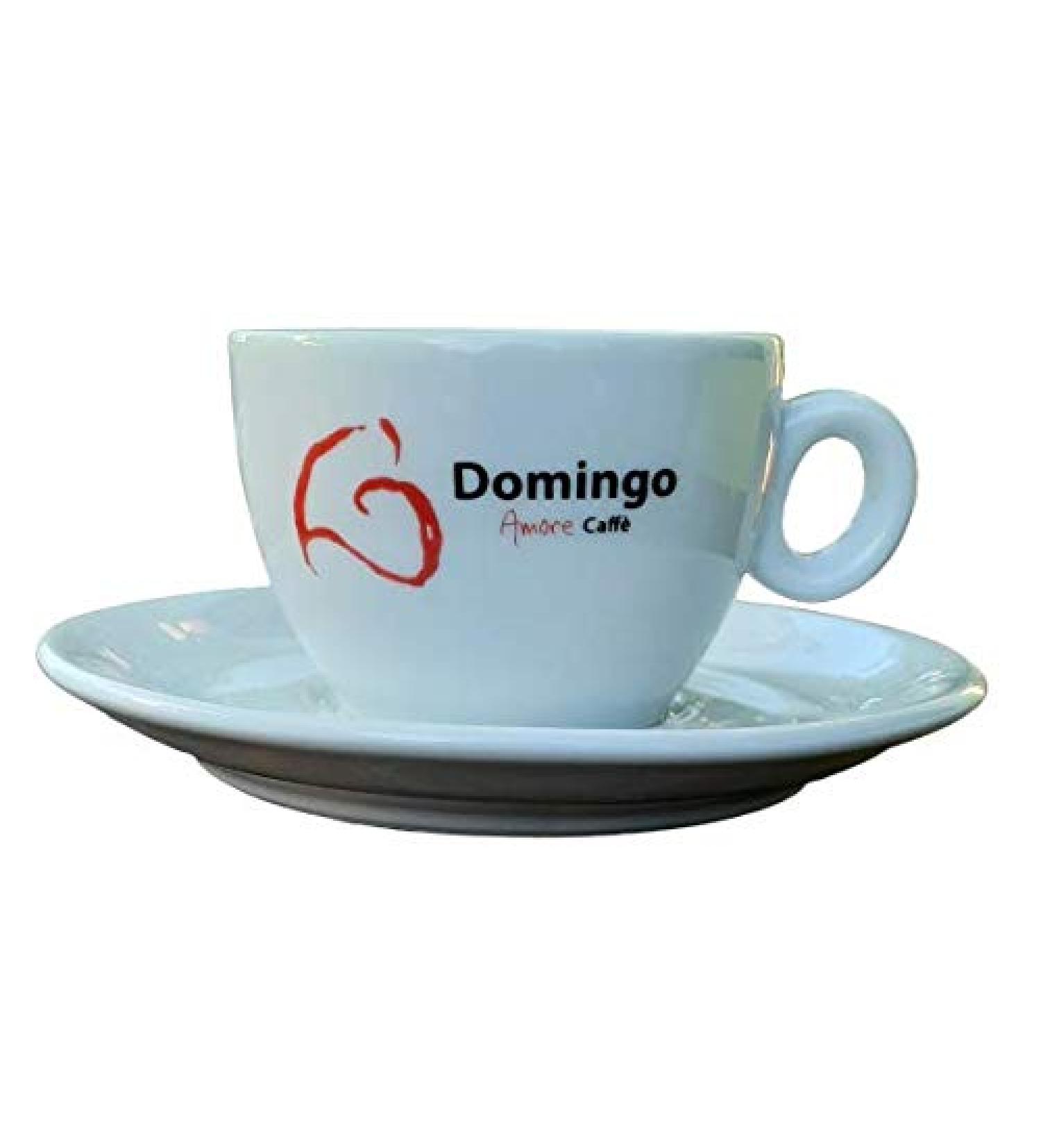 Domingo Caff Cappuccino Cups + Saucers x 6 - Buy Online on GoSupps.com