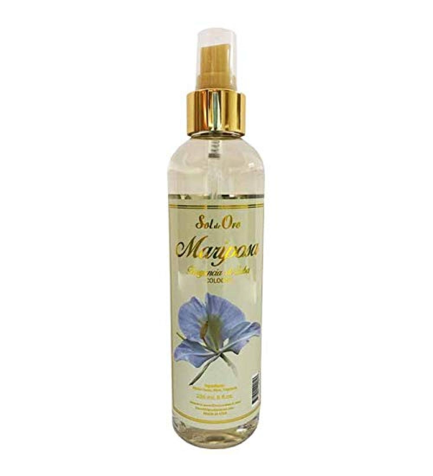 Sol de Oro Splash Cologne Mariposa 8 oz Fragancia de Cuba
