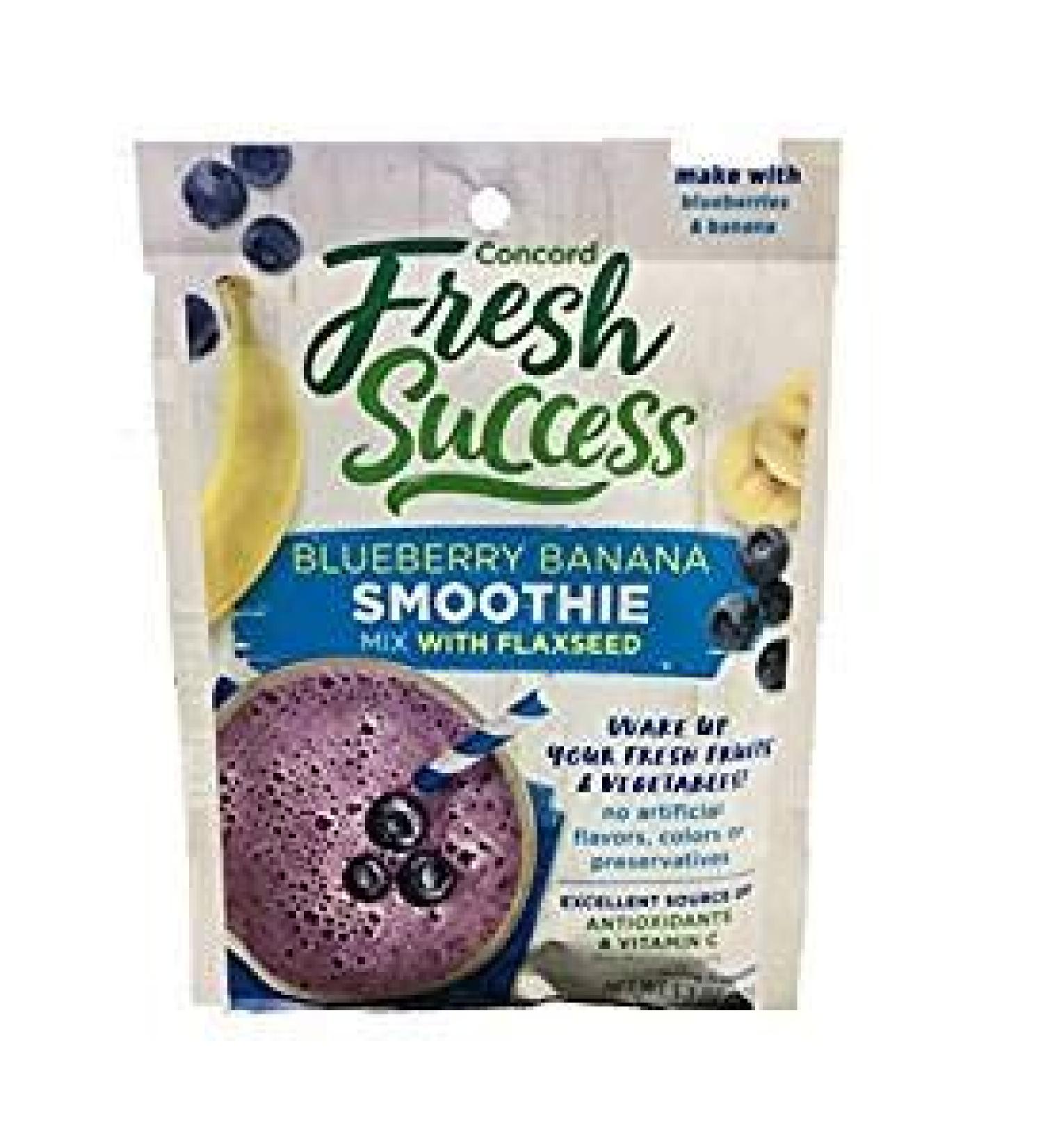 Concord Farms Blueberry & Banana Smoothie Mix with Flaxseed (3 Pack) - 1.3 oz Packets - Buy Online on GoSupps.com
